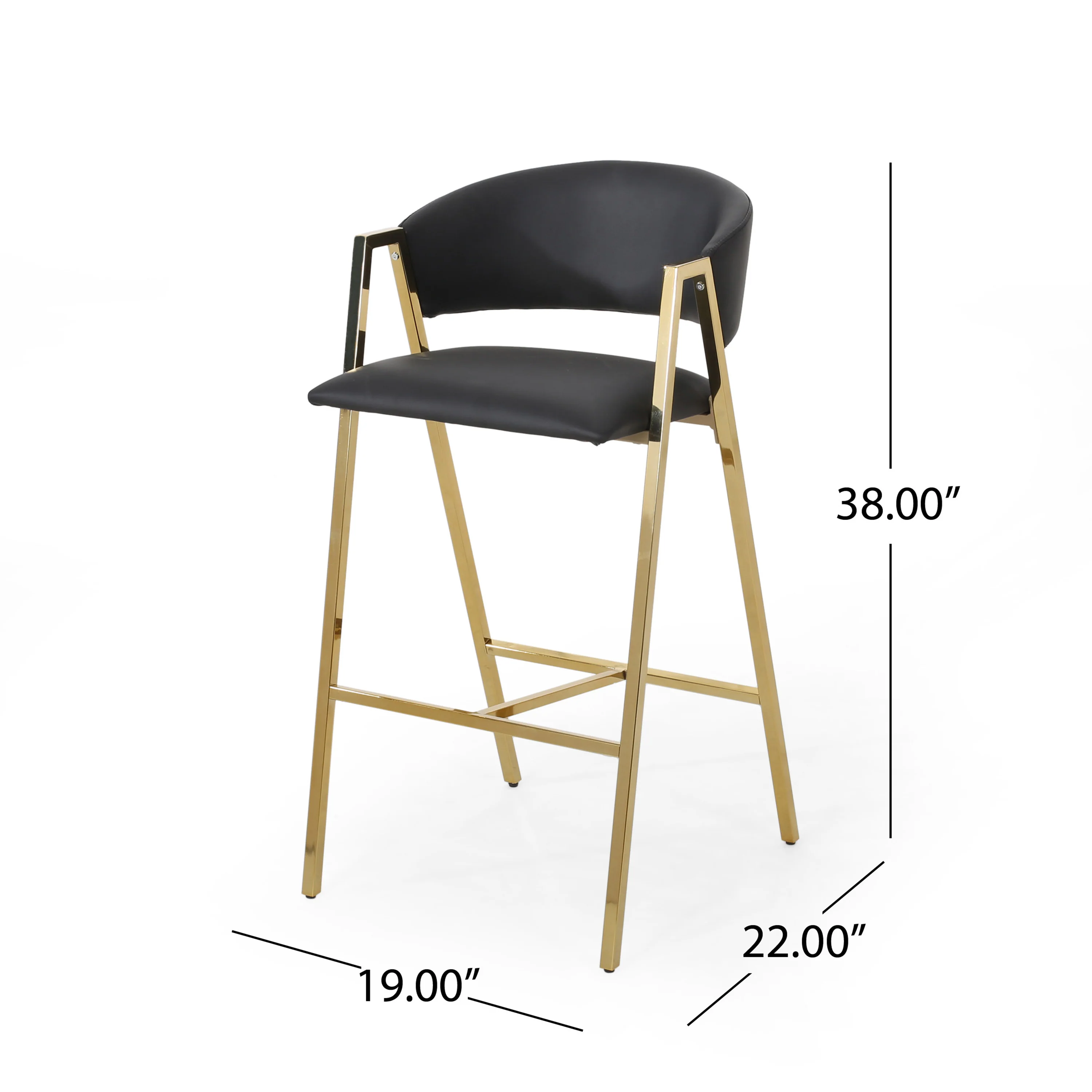 Kenia Modern Faux Leather Barstool (Set of 2) - furnishings