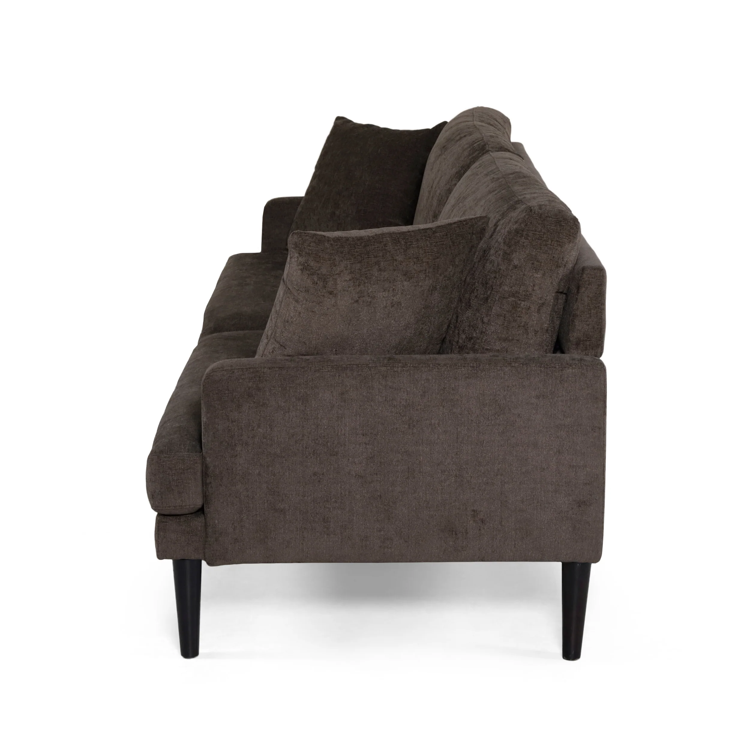 Adut Contemporary 3 Seater Fabric Sofa with Accent Pillows - furnishings