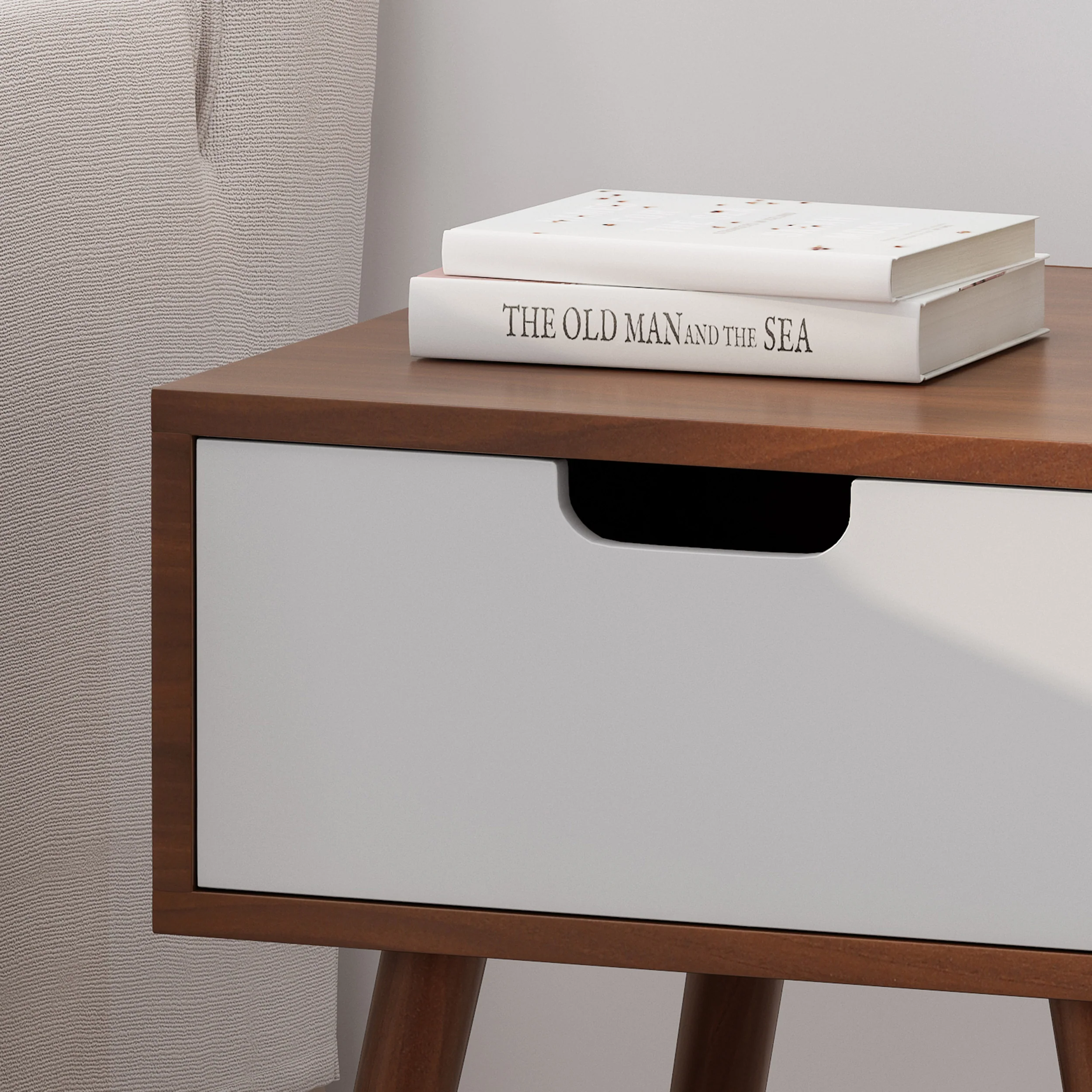 Karin Mid-Century Modern End Table w/ Drawer - furnishings