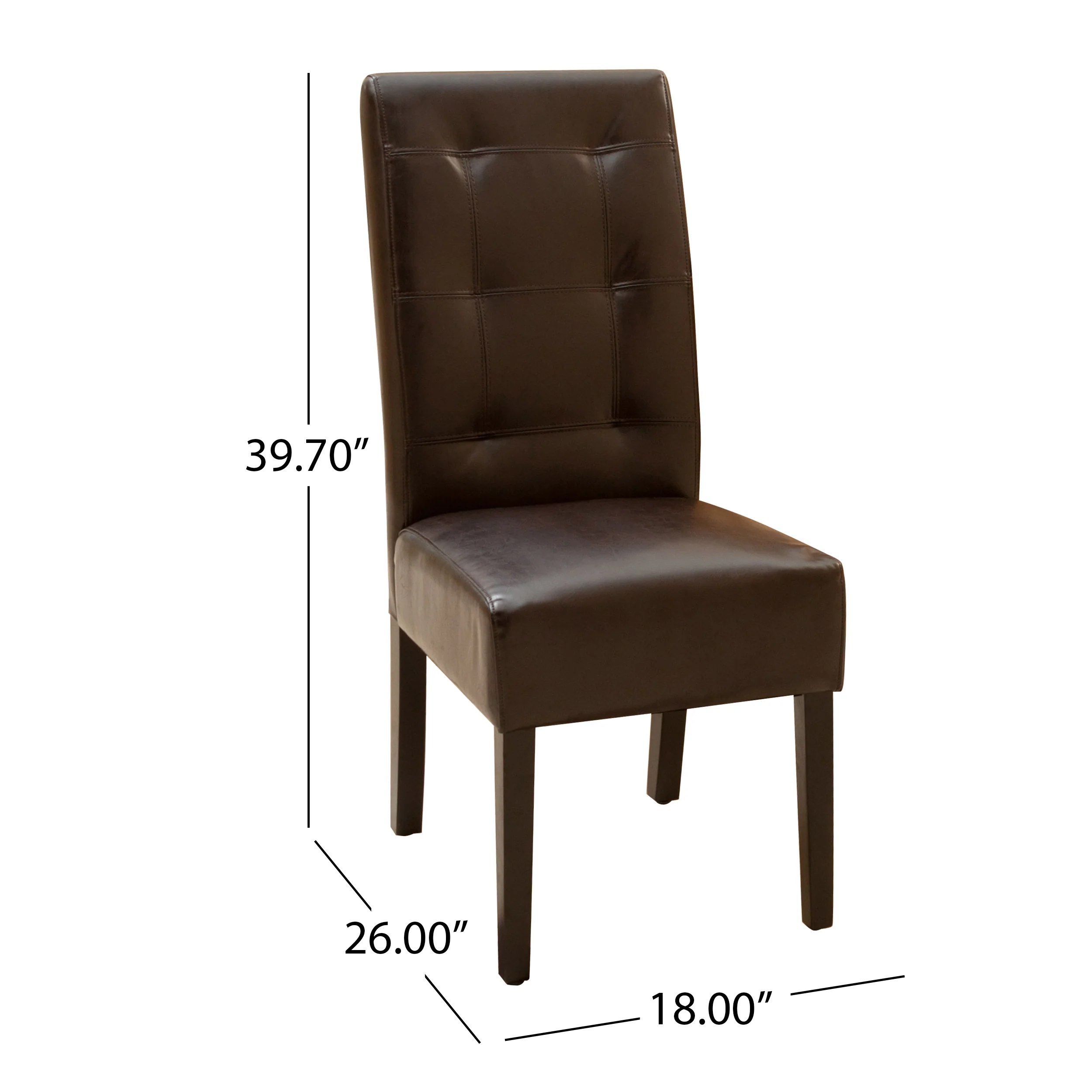 Haynes Brown Leather Dining Chairs (Set of 2) - furnishings