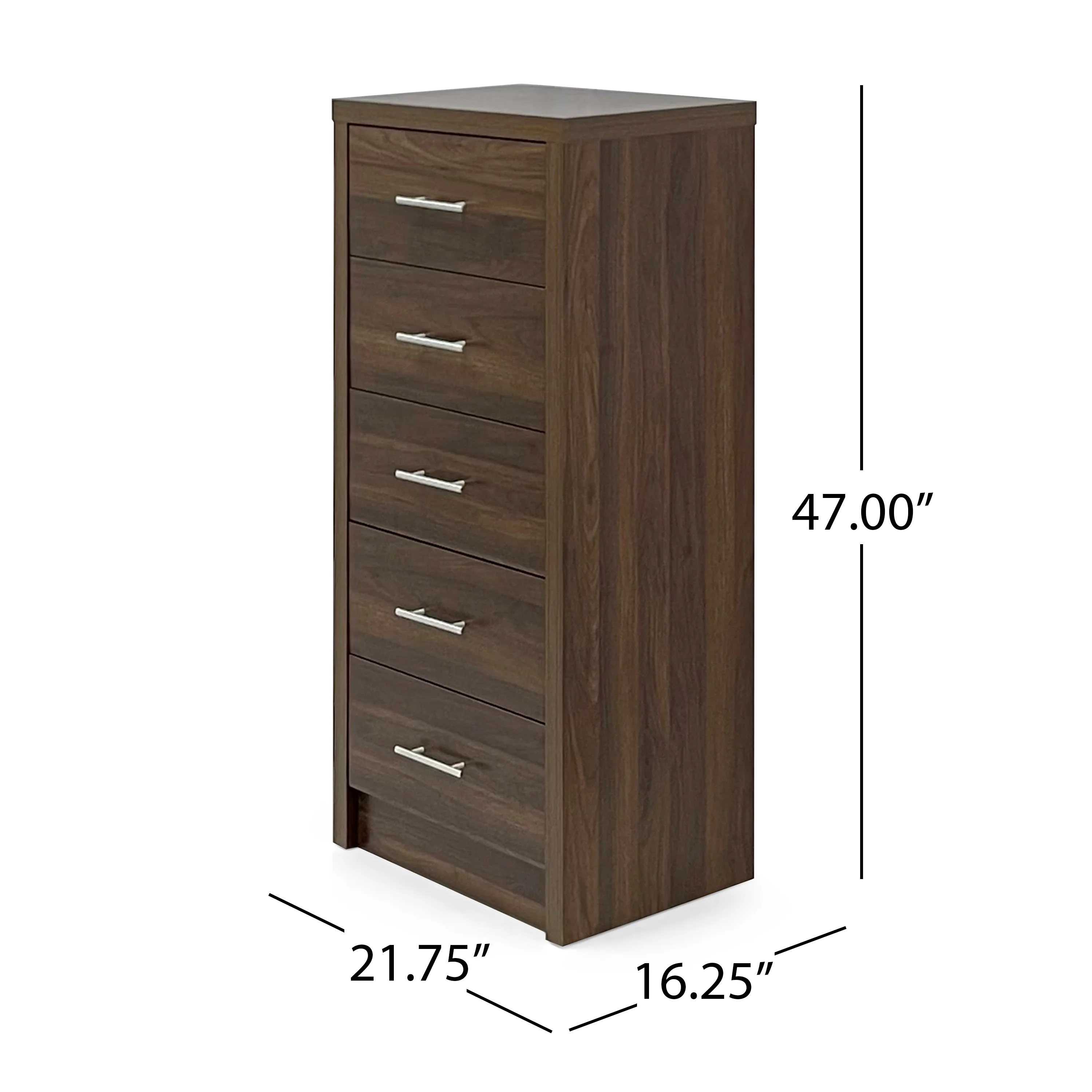 Marlette Modern Faux Wood 5 Drawer Dresser - furnishings
