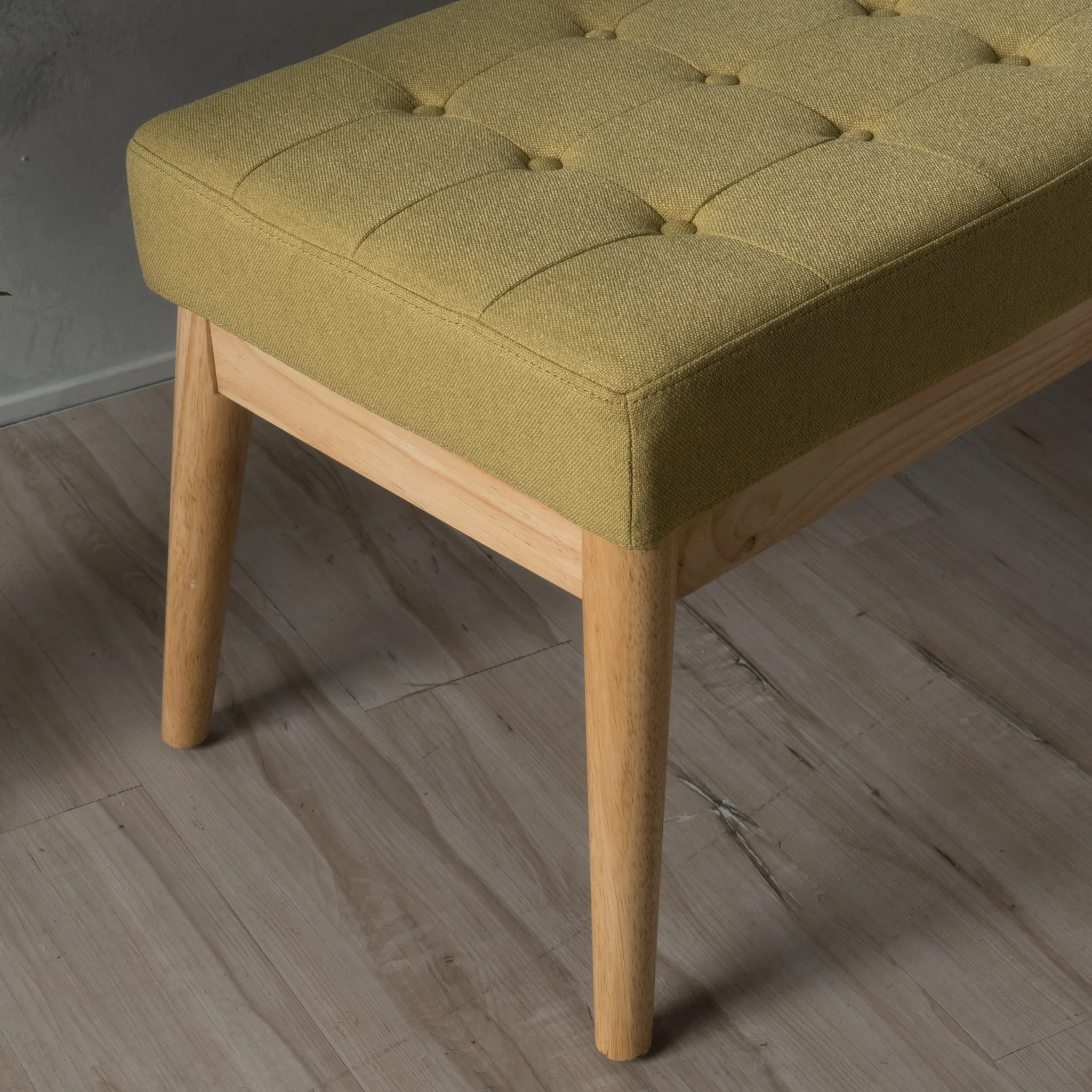 Anglo Modern Mid-Century Fabric Bench - furnishings