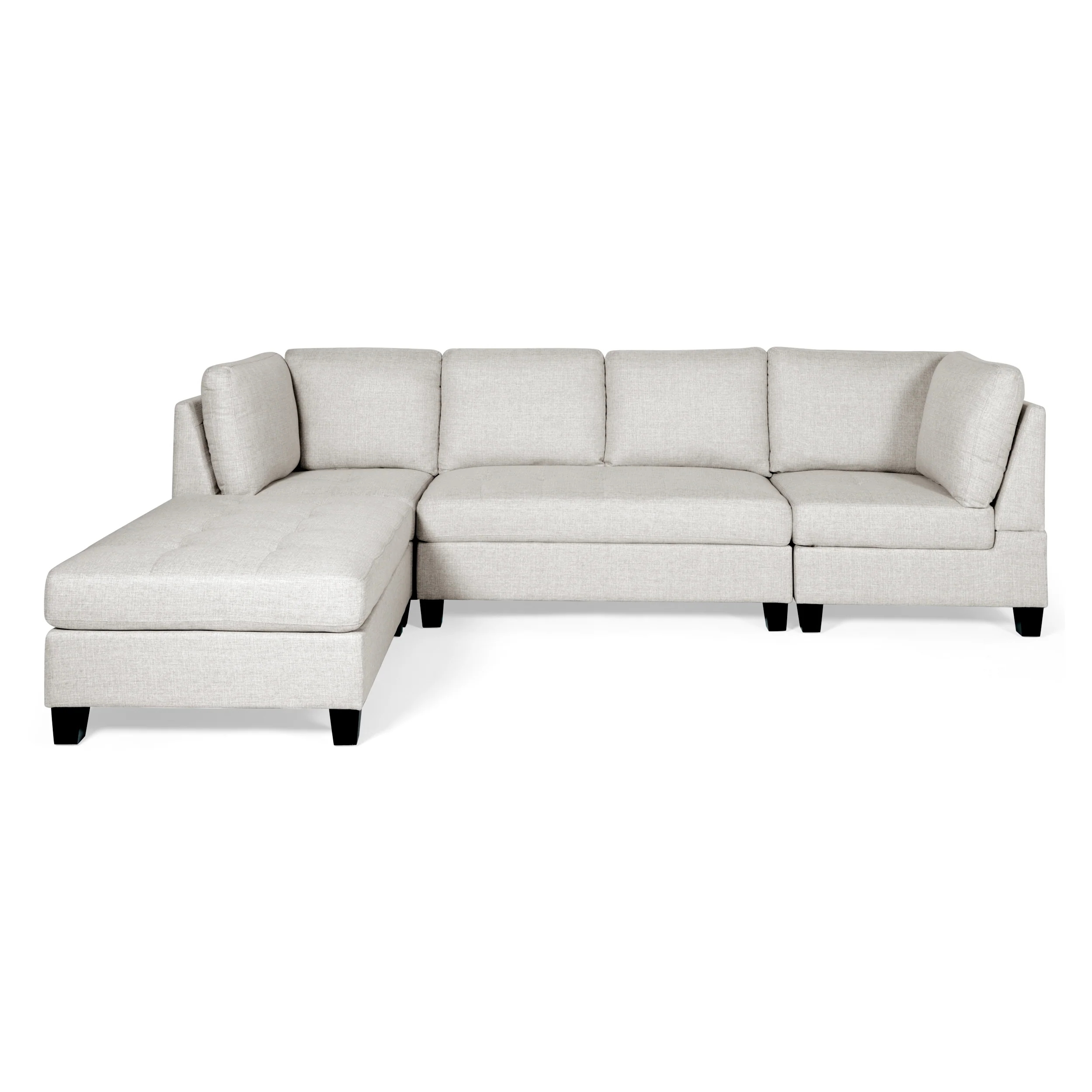 Ellawyn Contemporary 4 Seater Fabric Sectional - furnishings