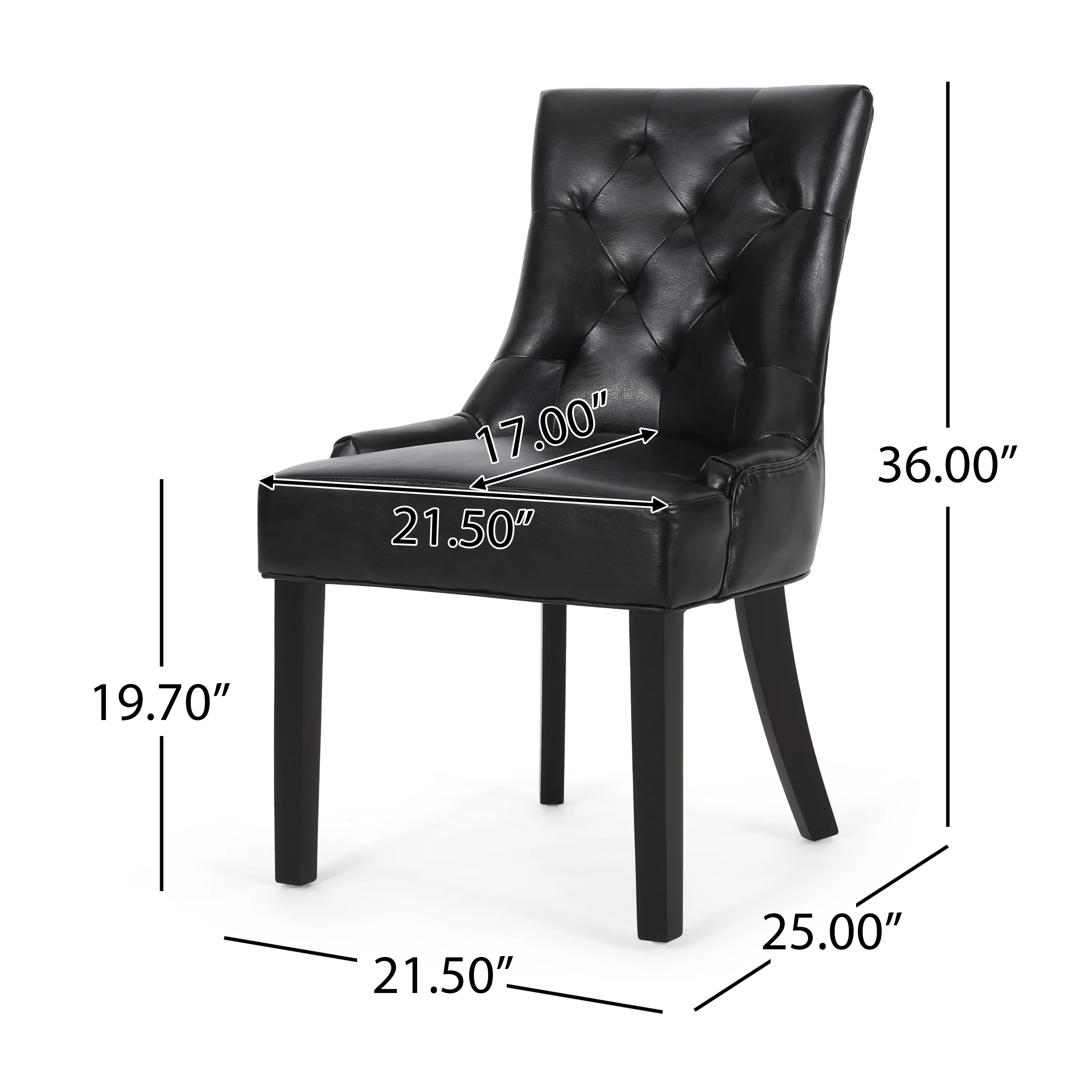 Maggie Contemporary Tufted Dining Chairs, Set of 6 - furnishings
