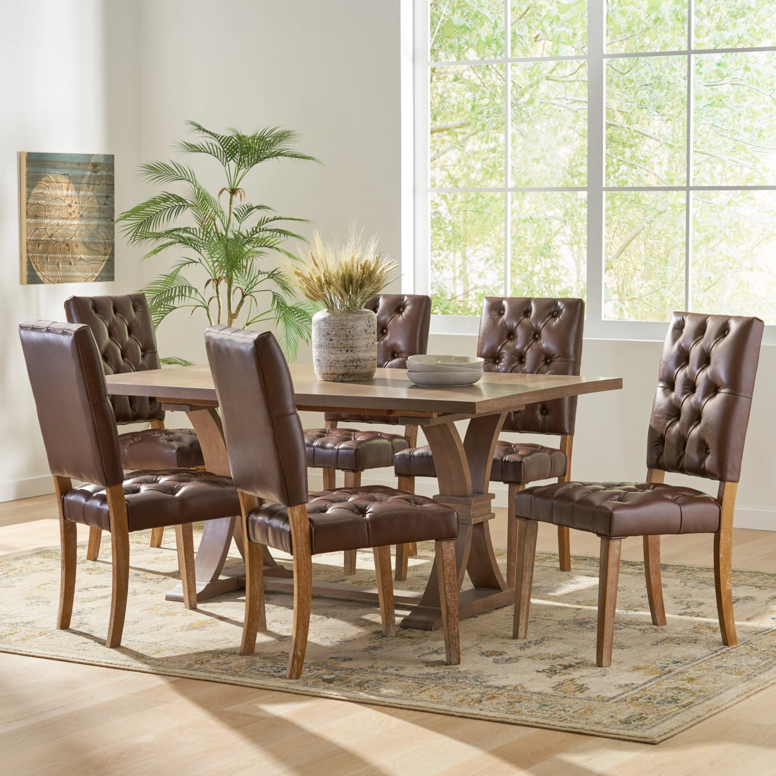 Welby Contemporary Tufted Dining Chairs, Set of 6 - furnishings