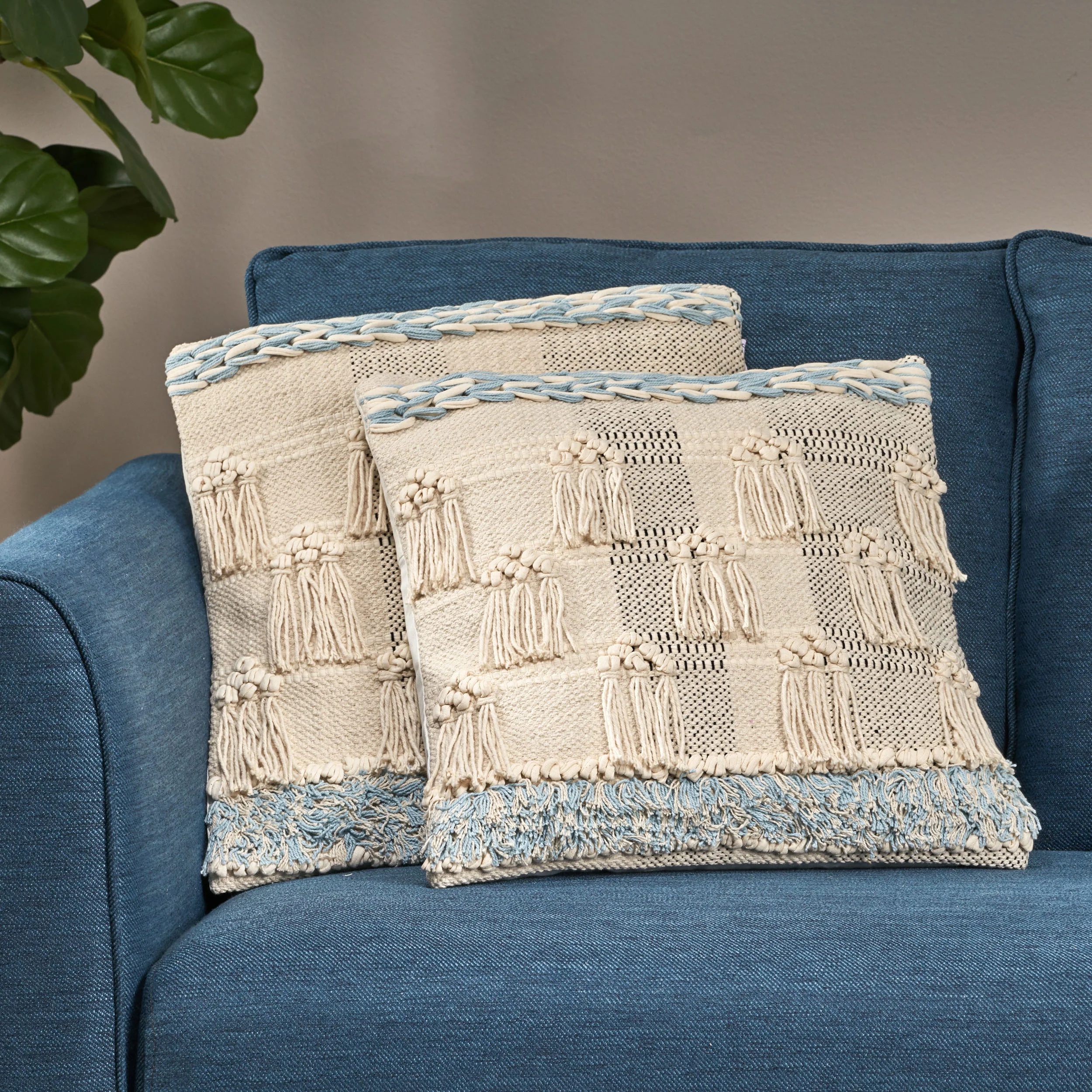 Stacy Boho Cotton Pillow Cover (Set of 2) - furnishings