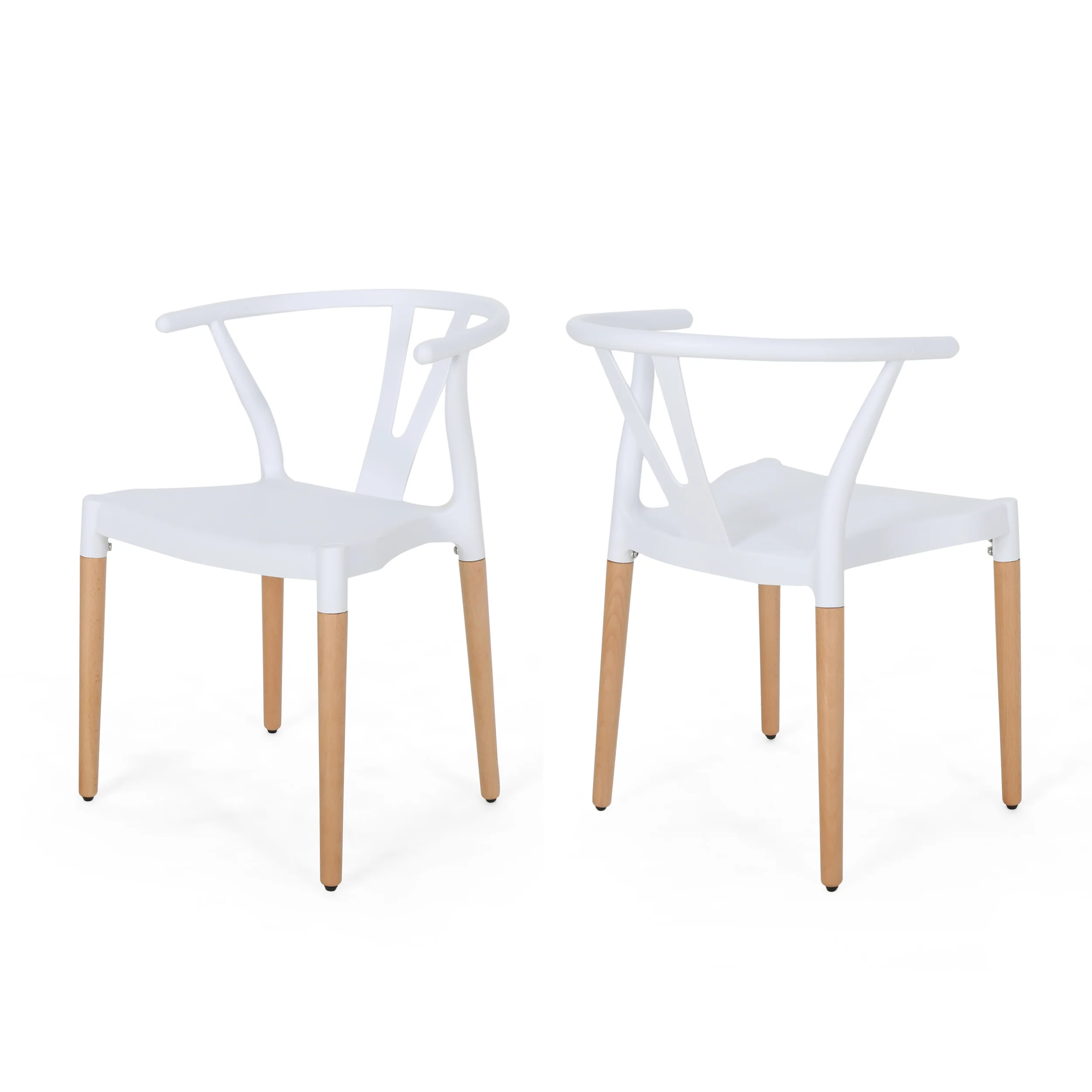 Victoria Modern Dining Chair with Beech Wood Legs (Set of 2) - furnishings