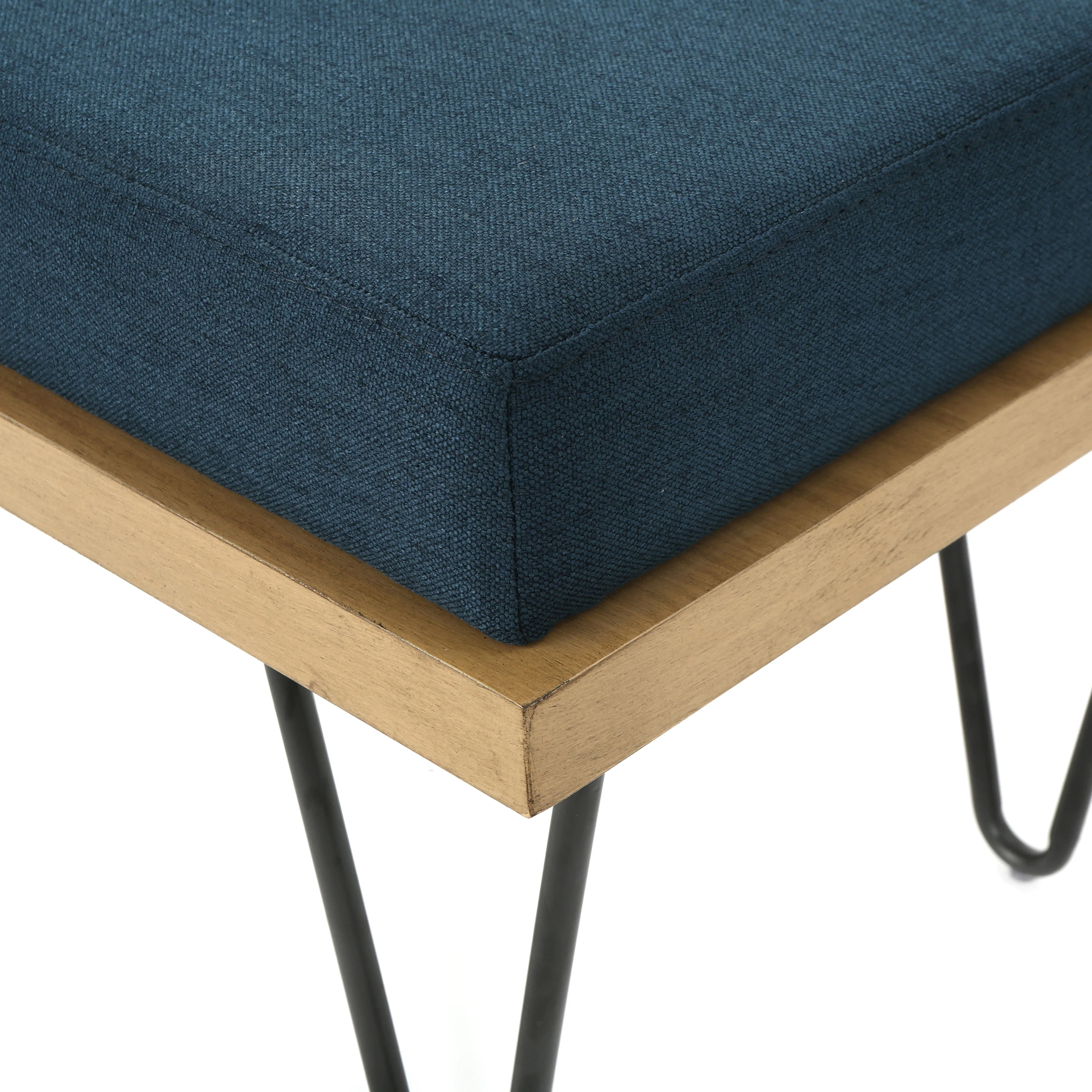 Elaina Industrial Modern Fabric Bench - furnishings