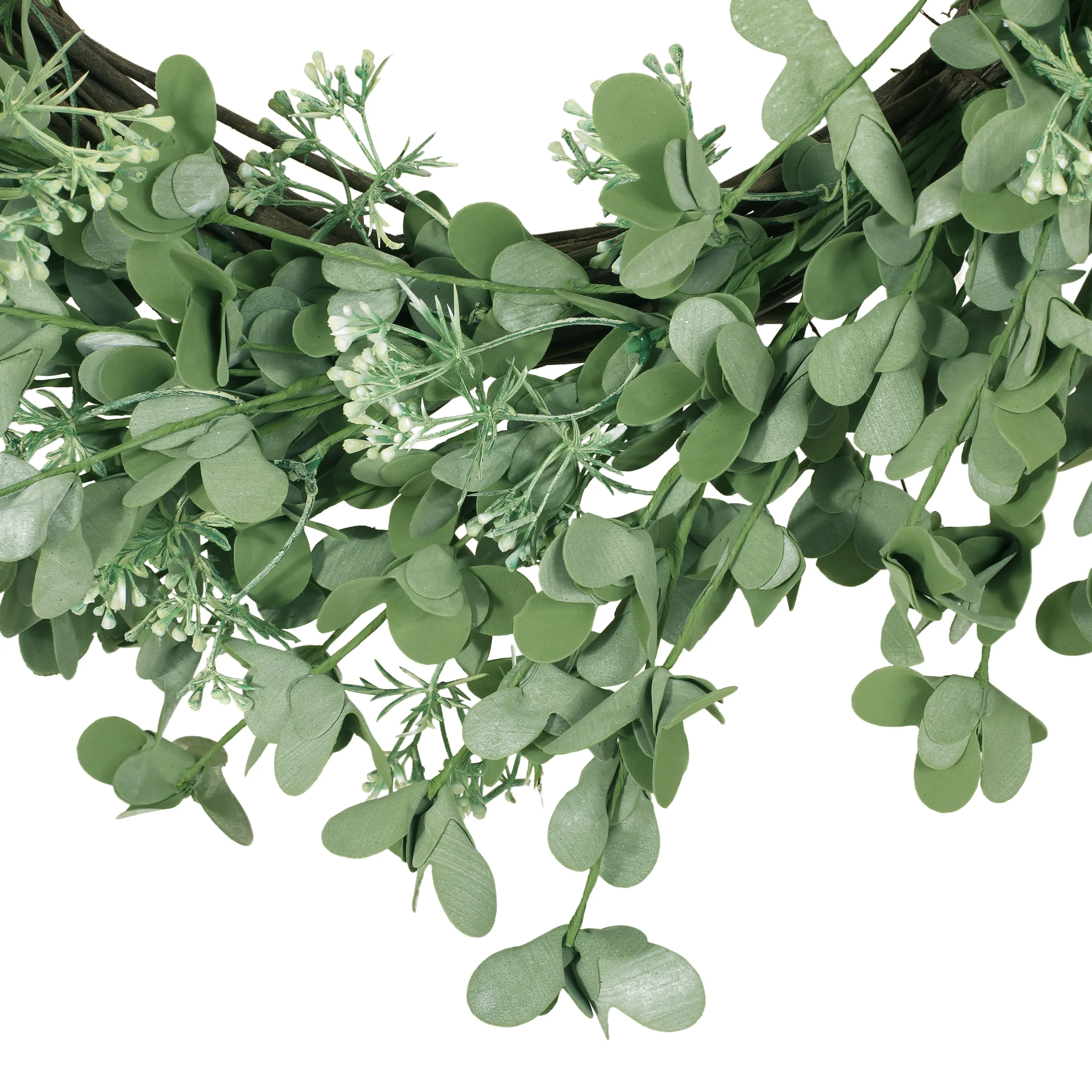 27 Inch Artificial Creeping Woodsorrel Wreath - furnishings