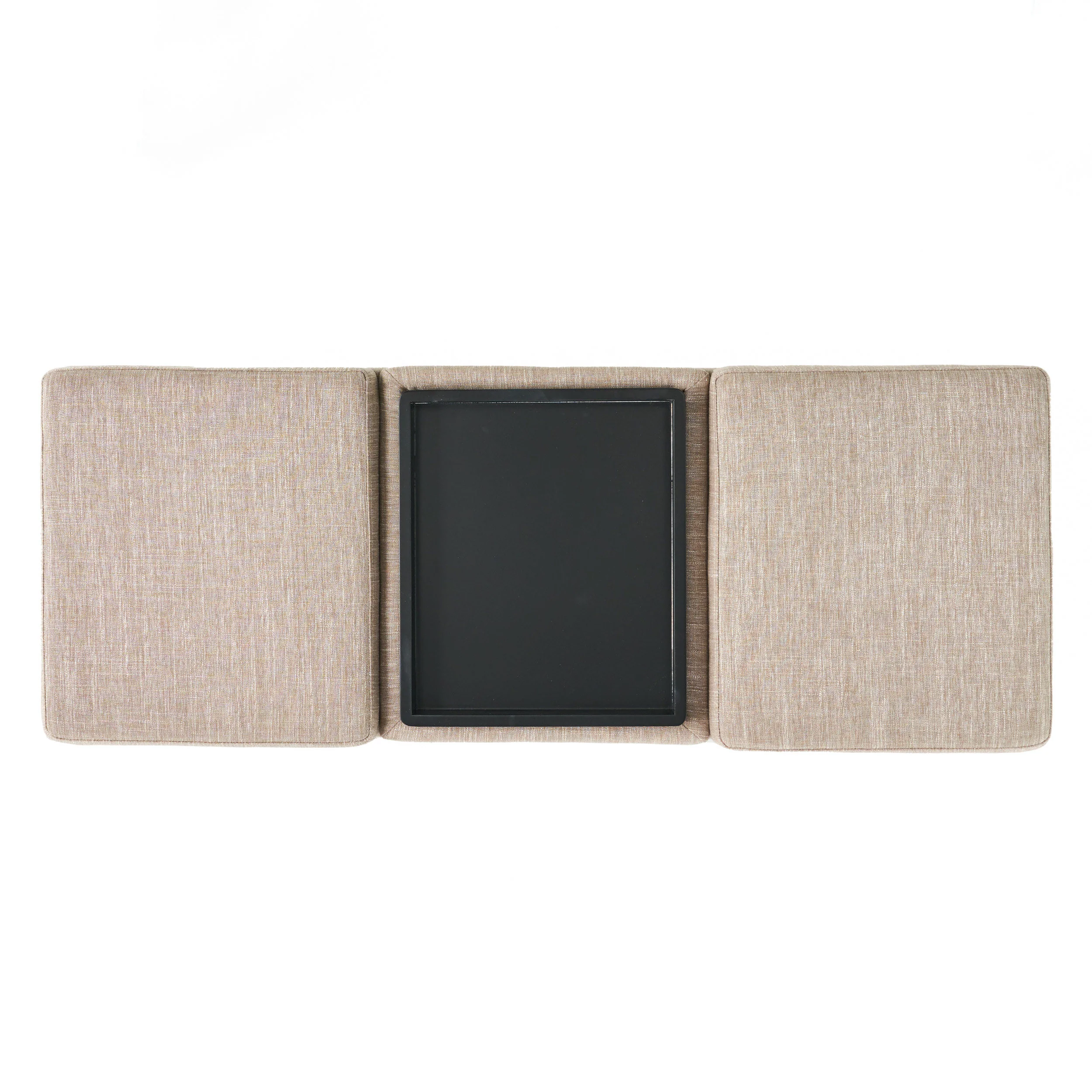 Fullerton Chamois Fabric Storage Ottoman - furnishings