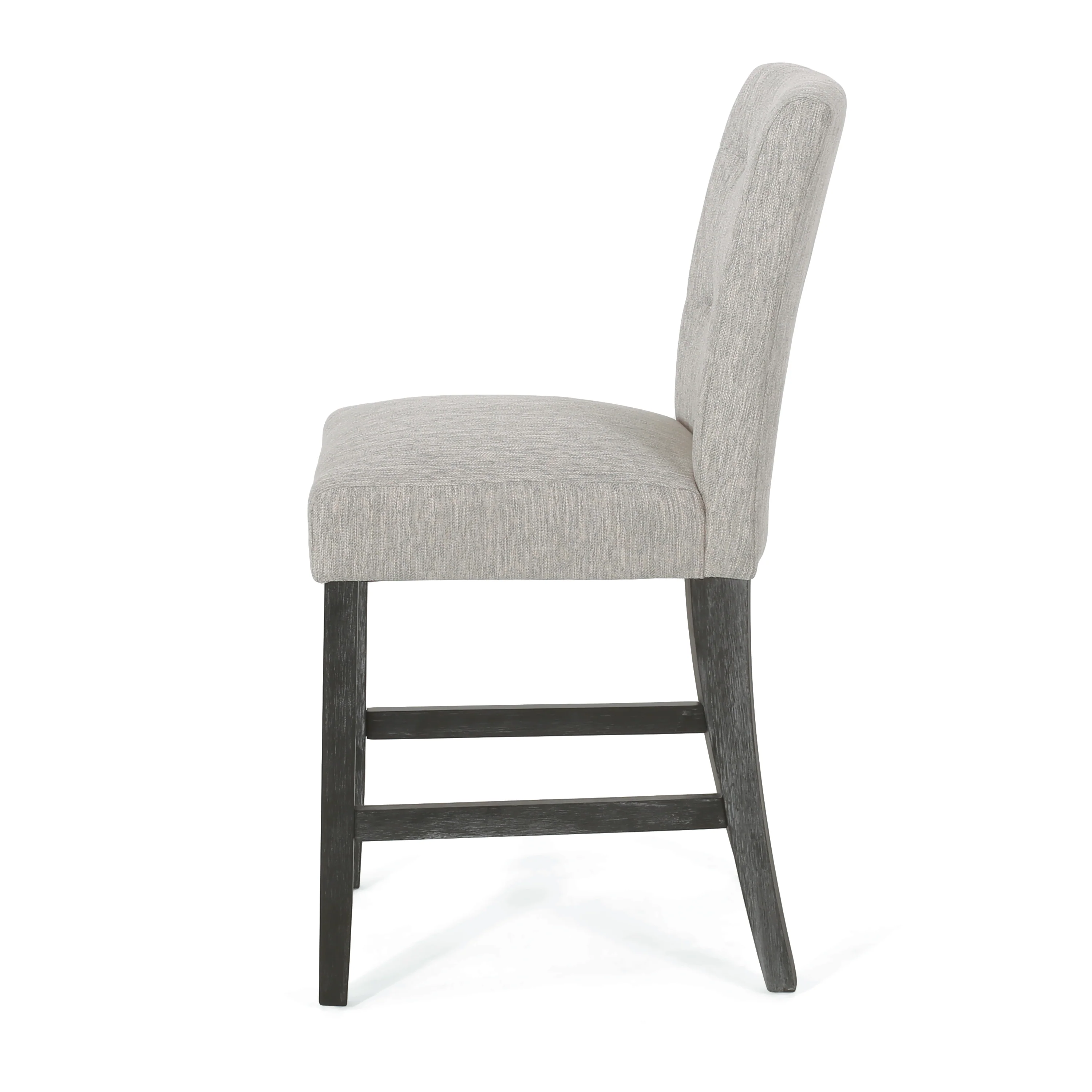 Dellroy Contemporary Fabric Button Tufted 26 Inch Counter Stools, Set of 2 - furnishings