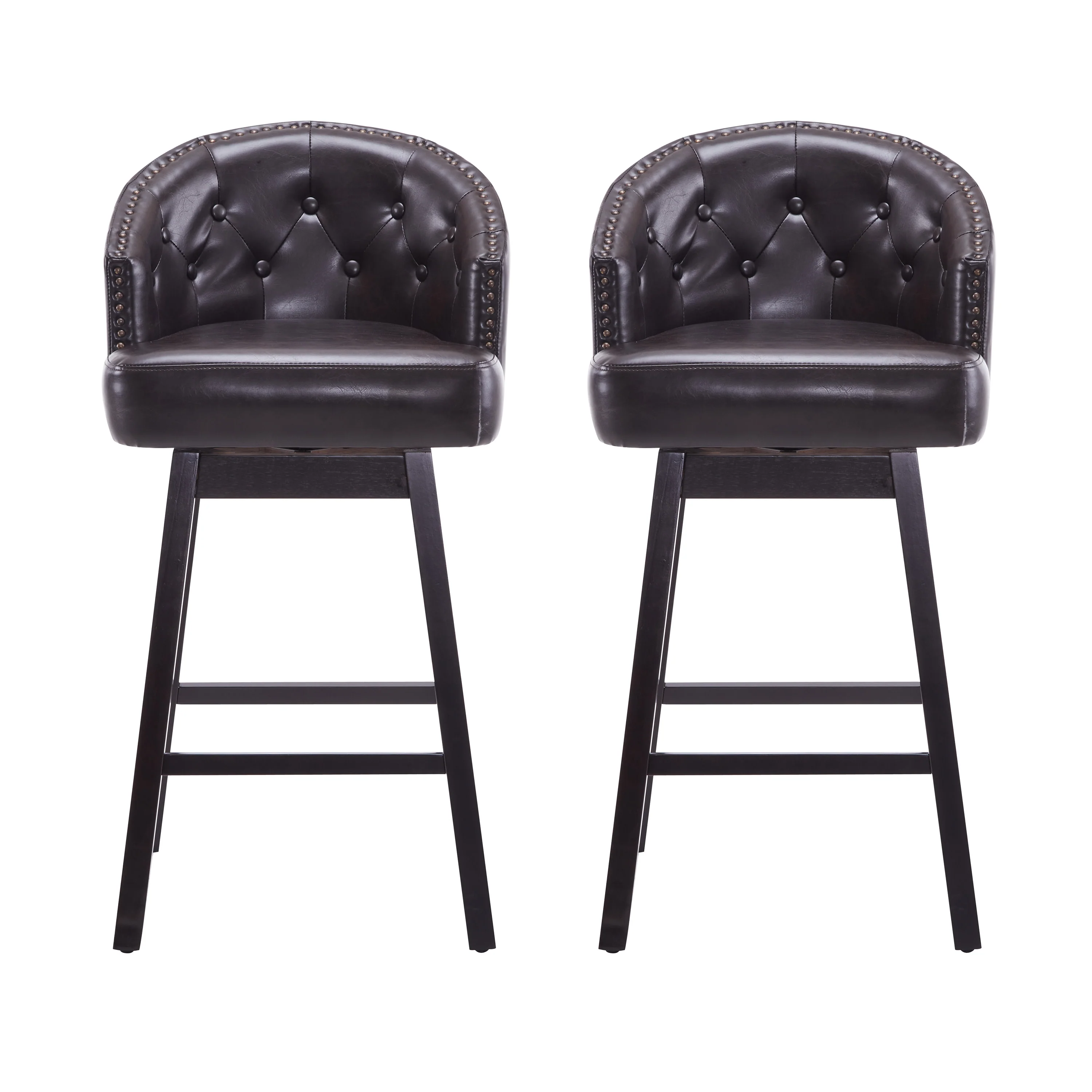Skyleer Swivel Upholstered Counter Stools - furnishings