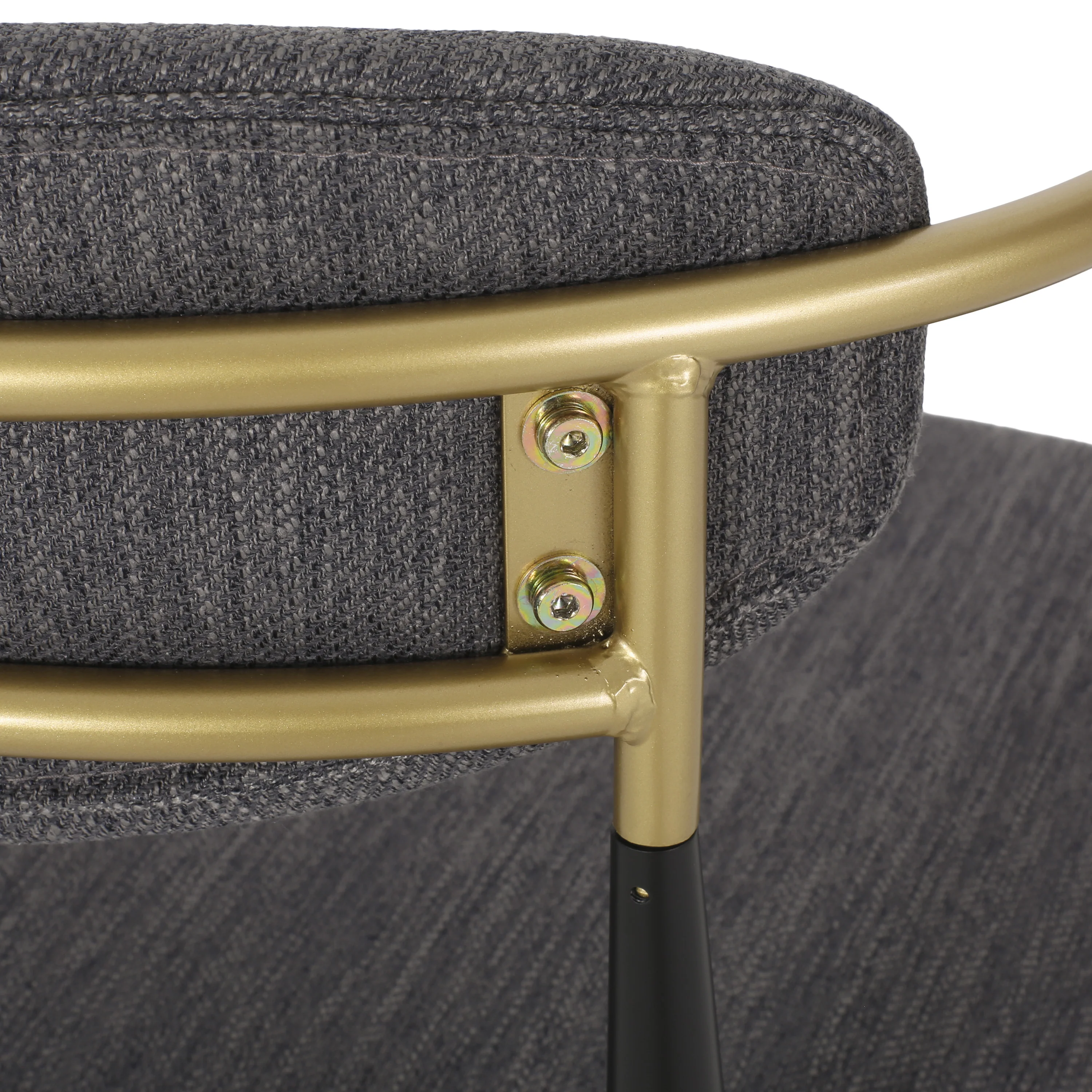Camas Modern Fabric Upholstered Iron 25 Inch Counter Stools (Set of 2) - furnishings