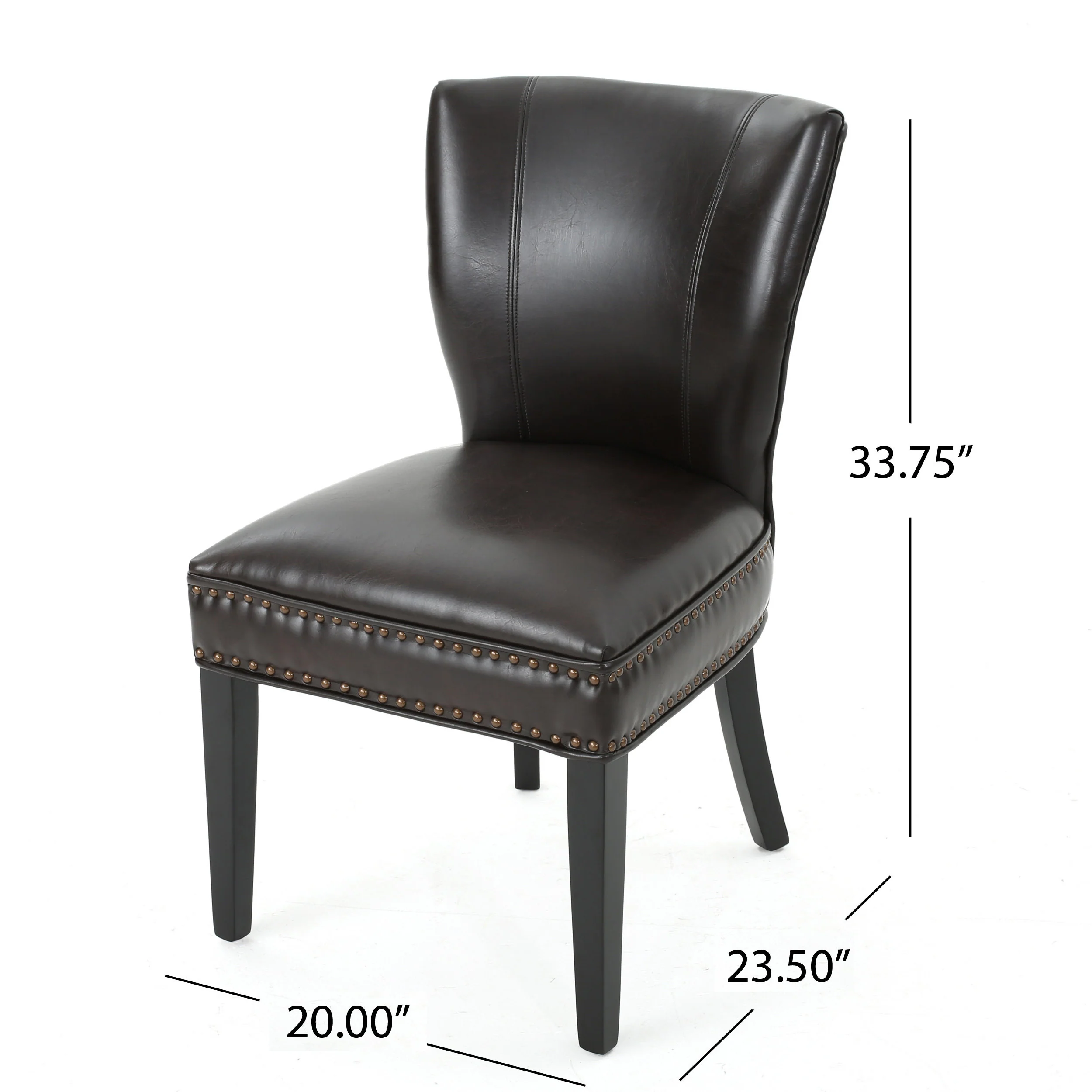 George Brown Leather Dining Chair - furnishings