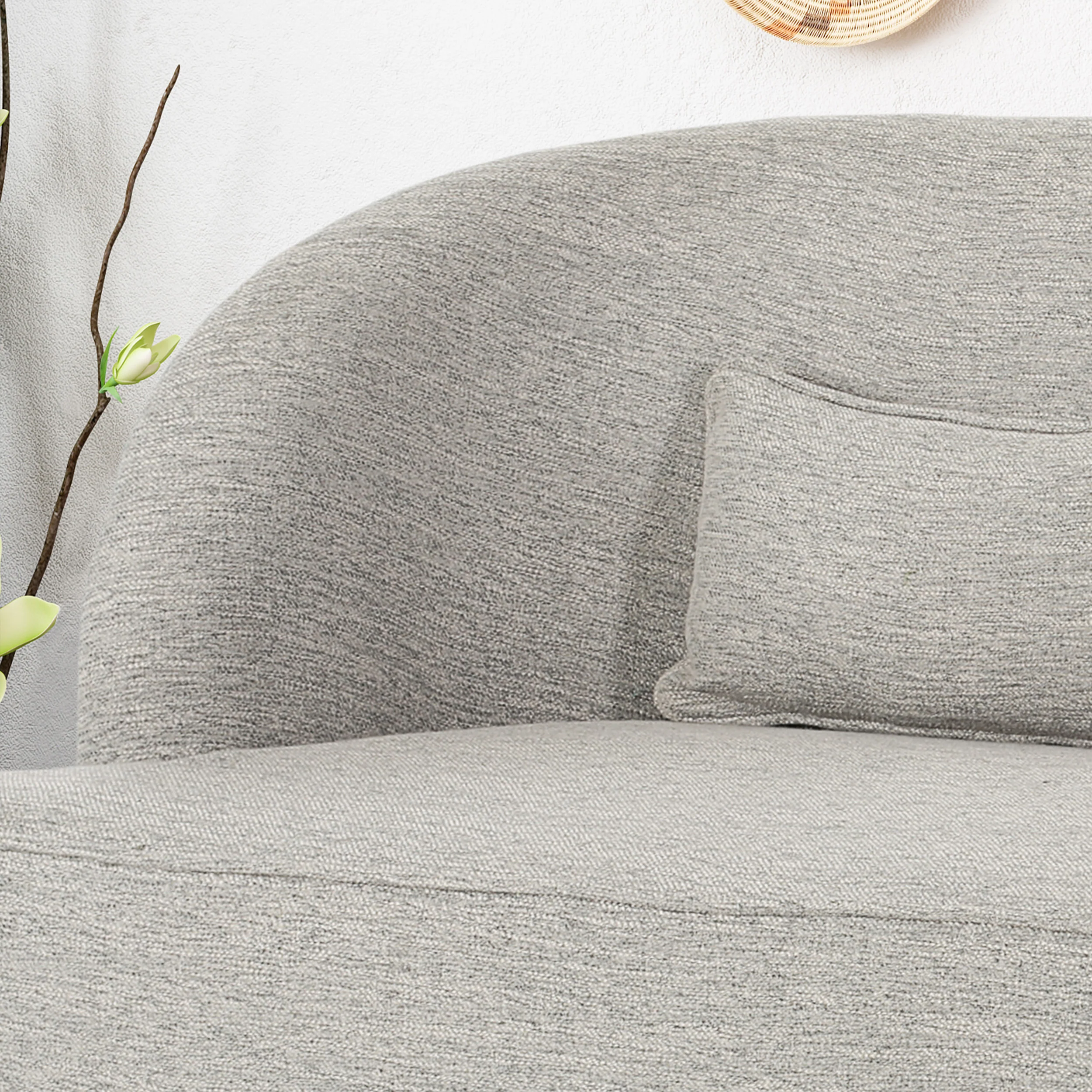 Jordan Modern Fabric Settee with Hairpin Legs - furnishings