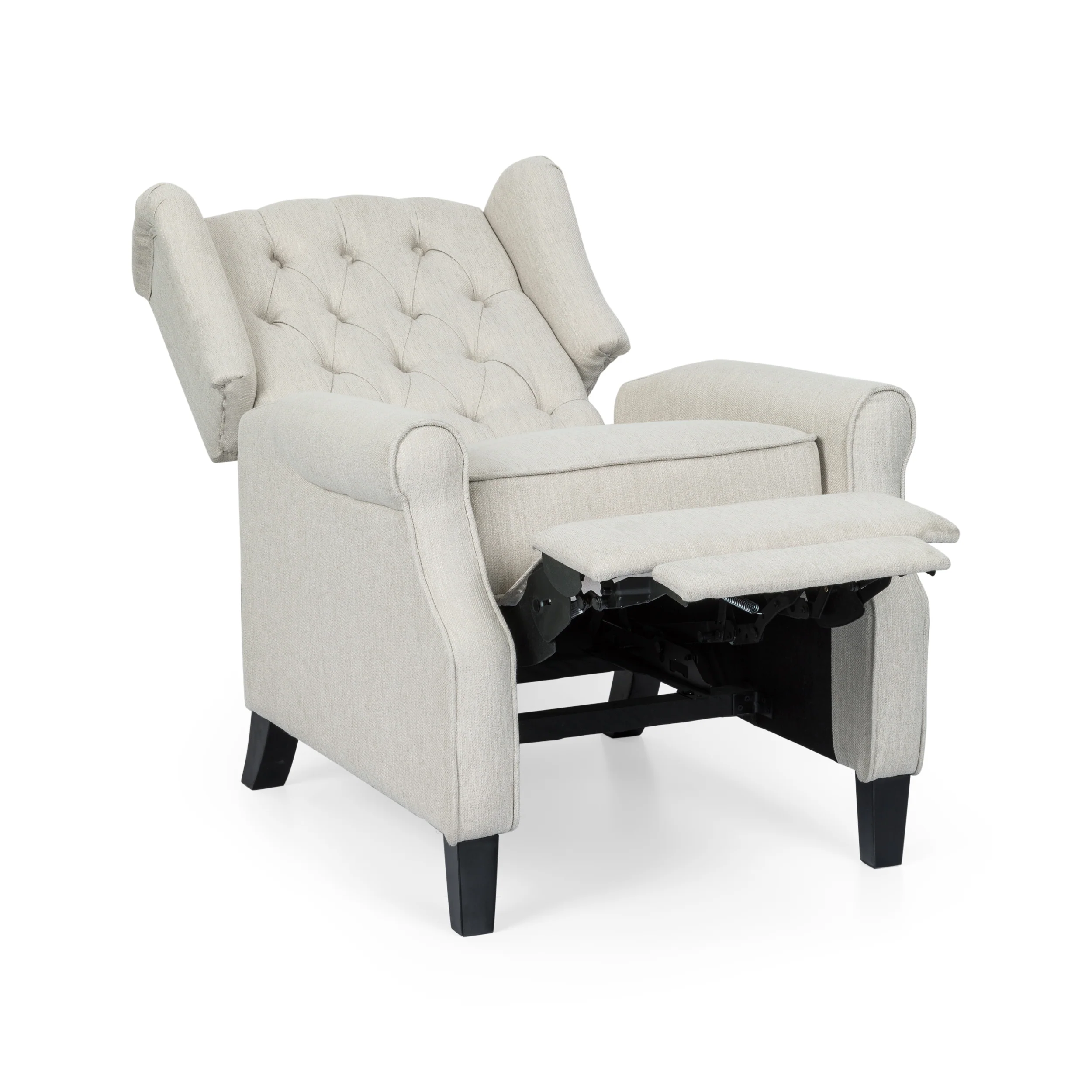 Breyon Contemporary Tufted Fabric Push Back Recliner - furnishings