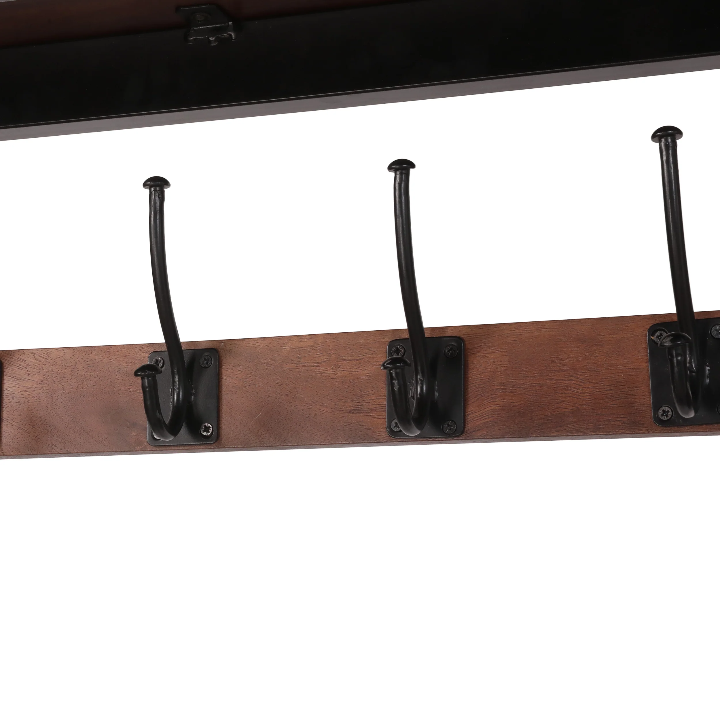 Chafin Willards Modern Industrial Handcrafted Mango Wood Coat Rack with Bench, Cafe Brown and Black - furnishings