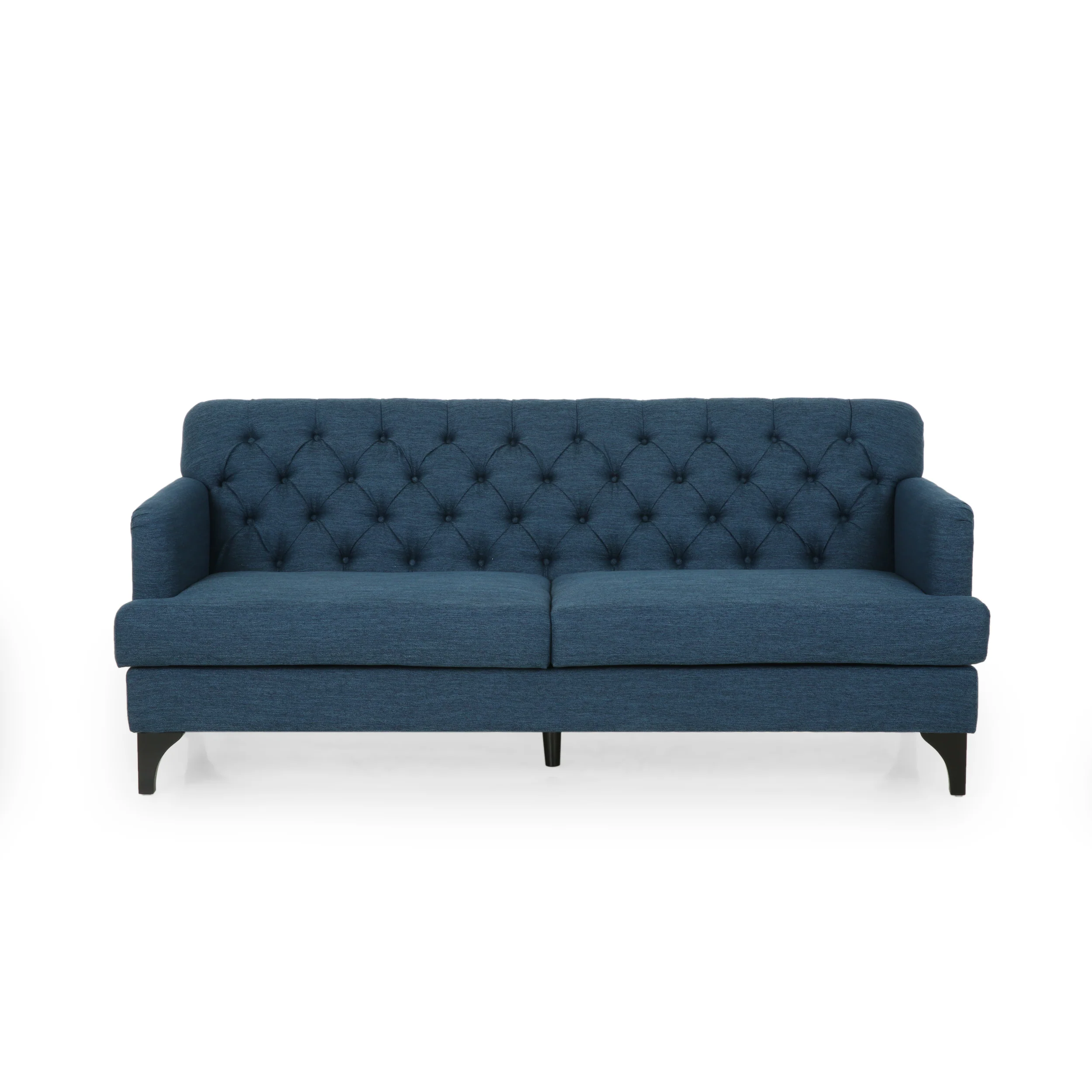 Maysin Contemporary Tufted Fabric 3 Seater Sofa - furnishings