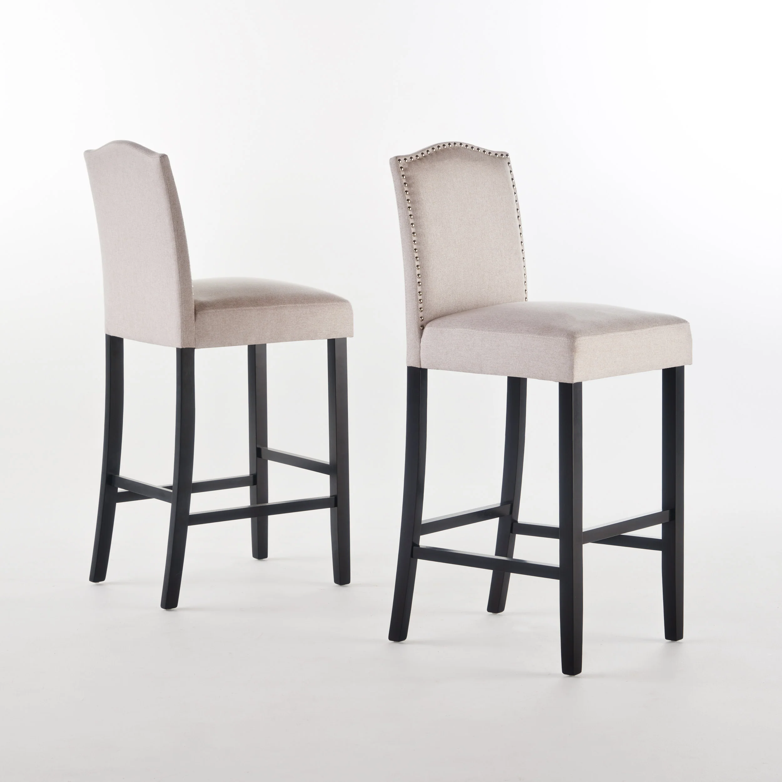 Kainu Wheat Fabric Barstools, Set of 2 - furnishings