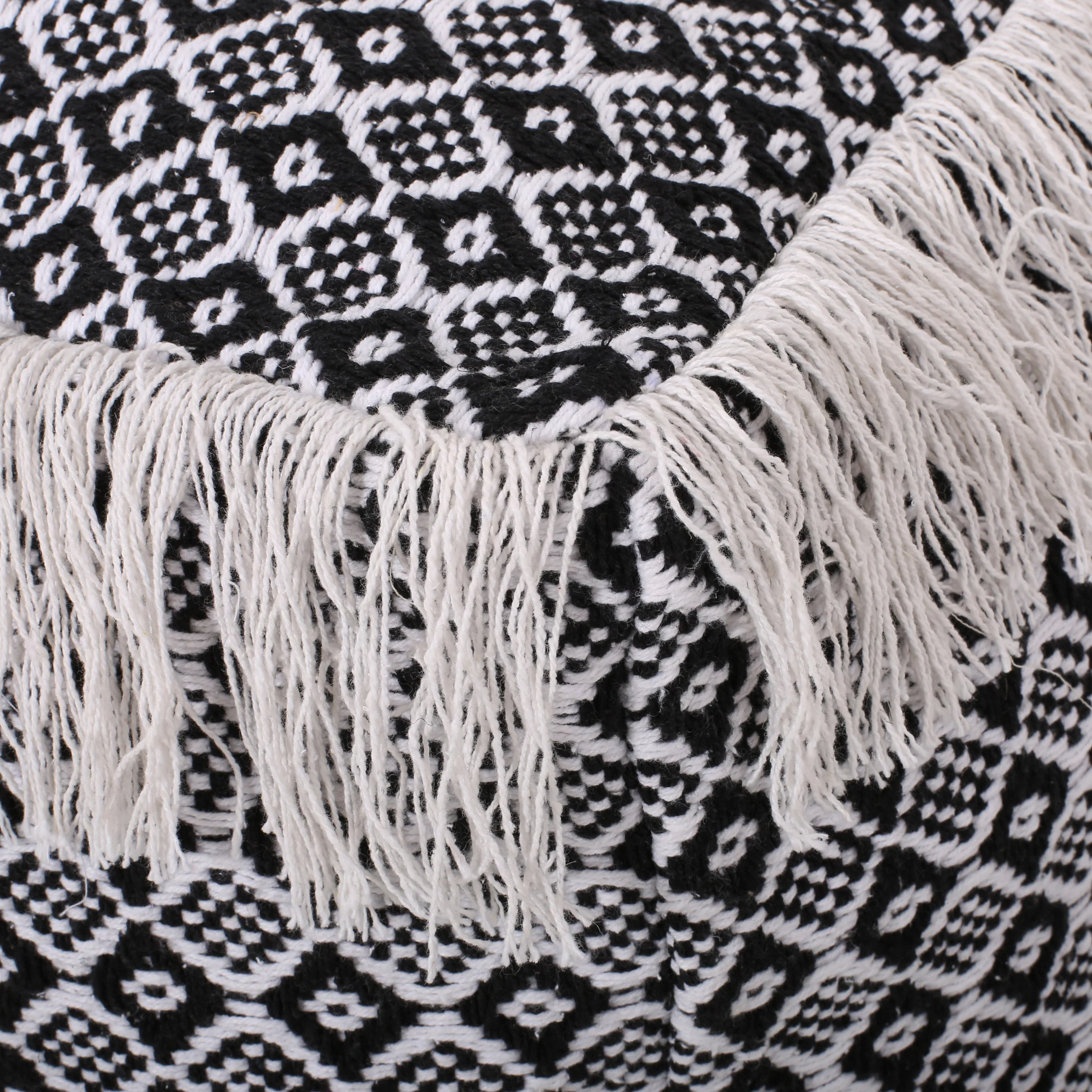 Derrin Boho Fabric Cube Pouf - furnishings
