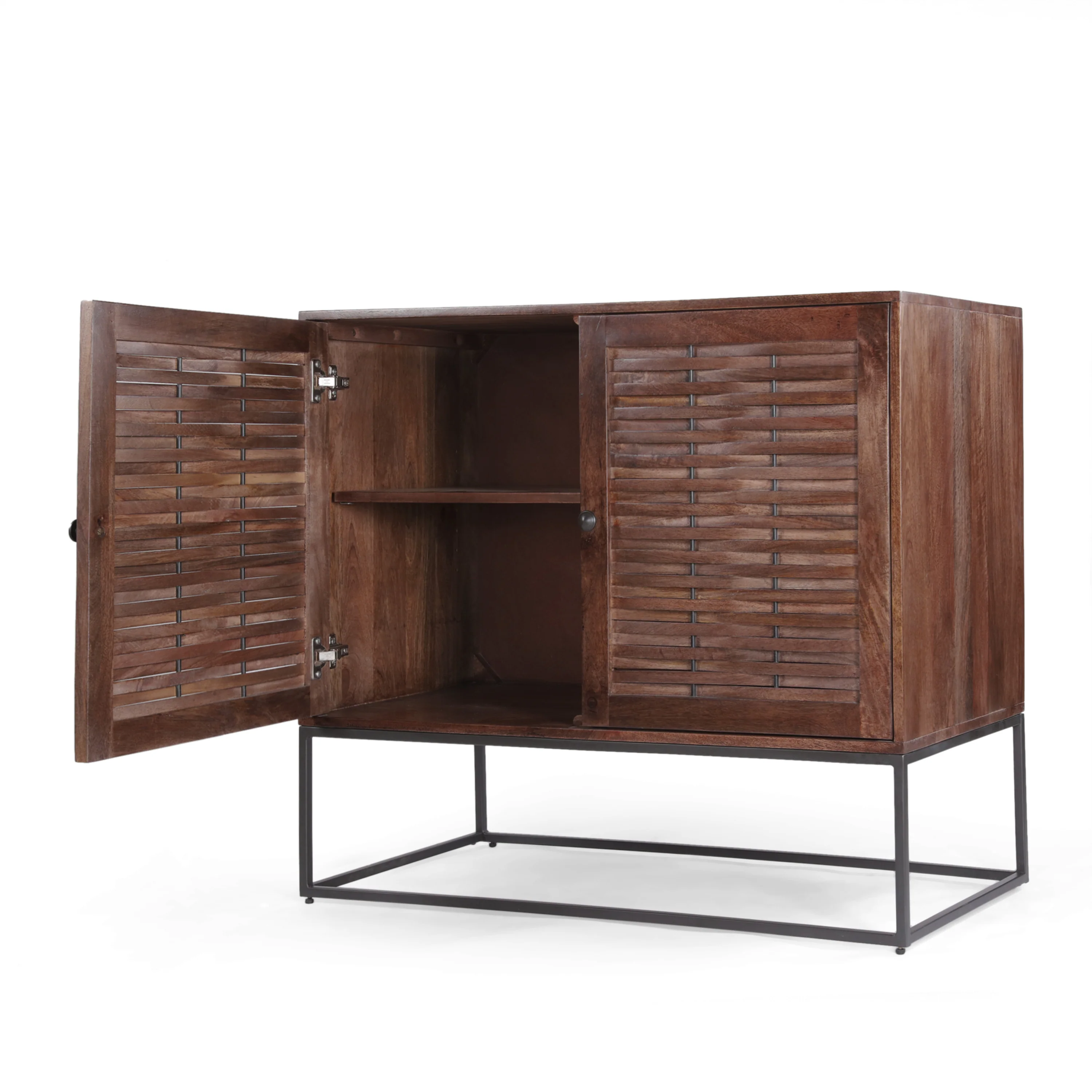 Upson Handcrafted Boho Mango Wood 2 Door Sideboard - furnishings