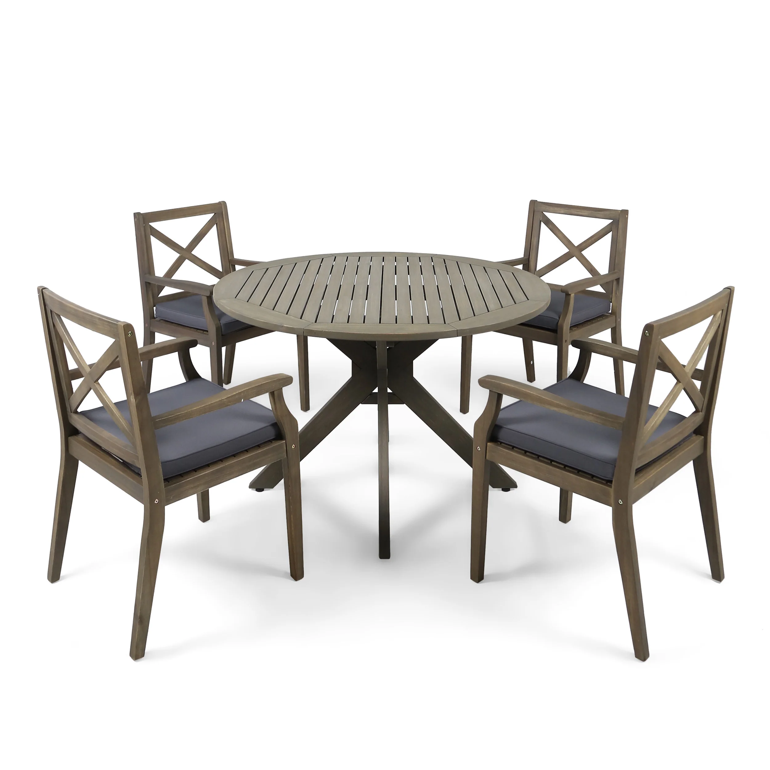 Jordan Outdoor 5 Piece Acacia Wood Dining Set - furnishings