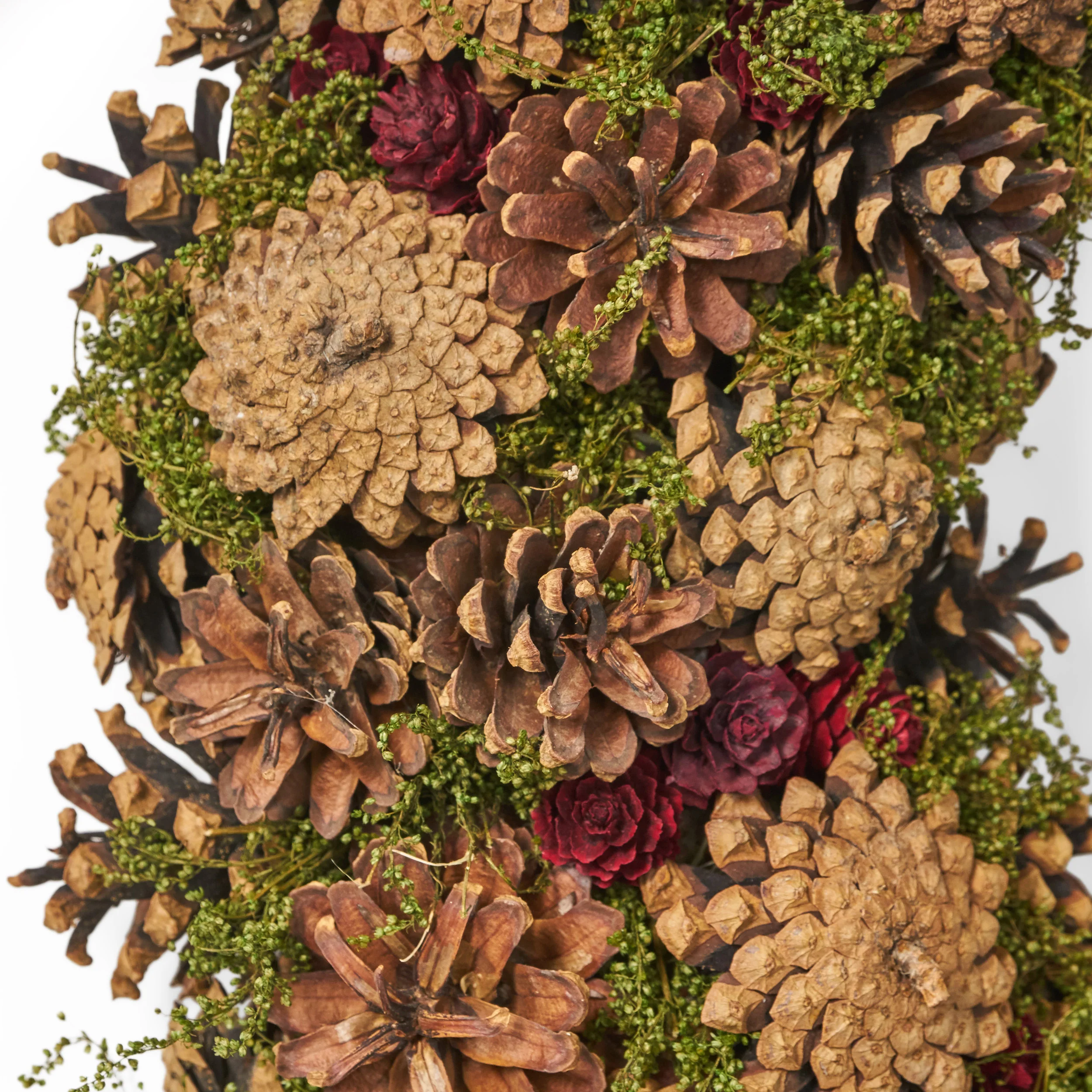 18.5 Inch Artificial Pinecone Christmas Wreath - furnishings