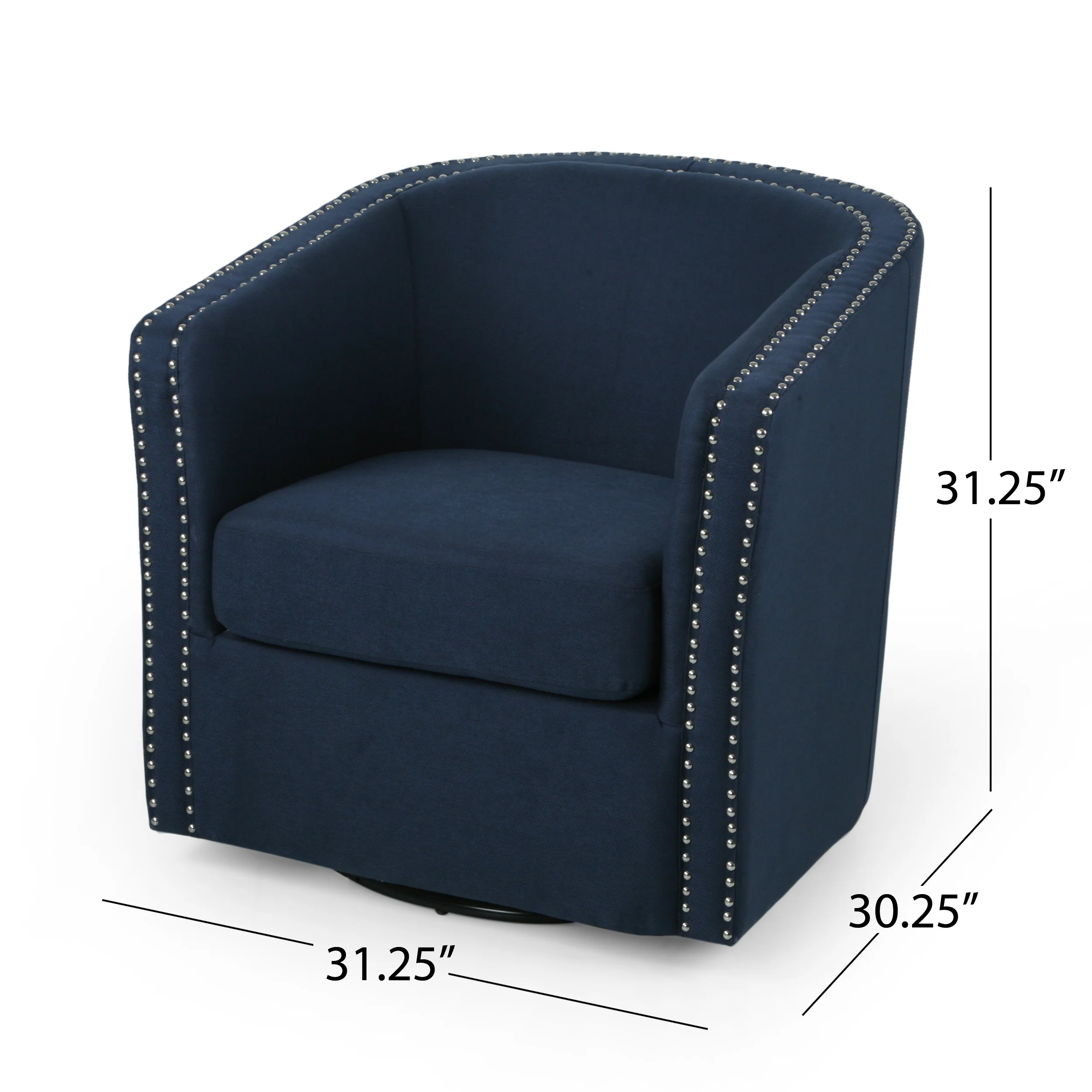 Leily Contemporary Fabric Swivel Chair - furnishings