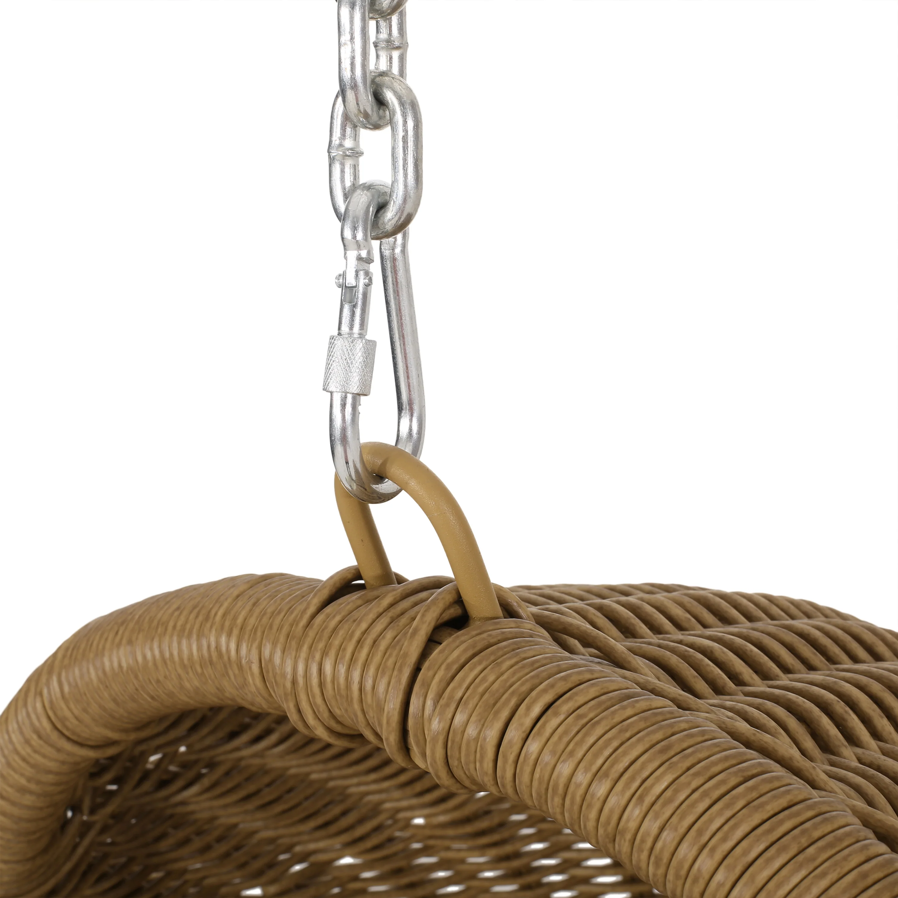 Yukon Outdoor Wicker Hanging Basket Chair with Cushions - furnishings