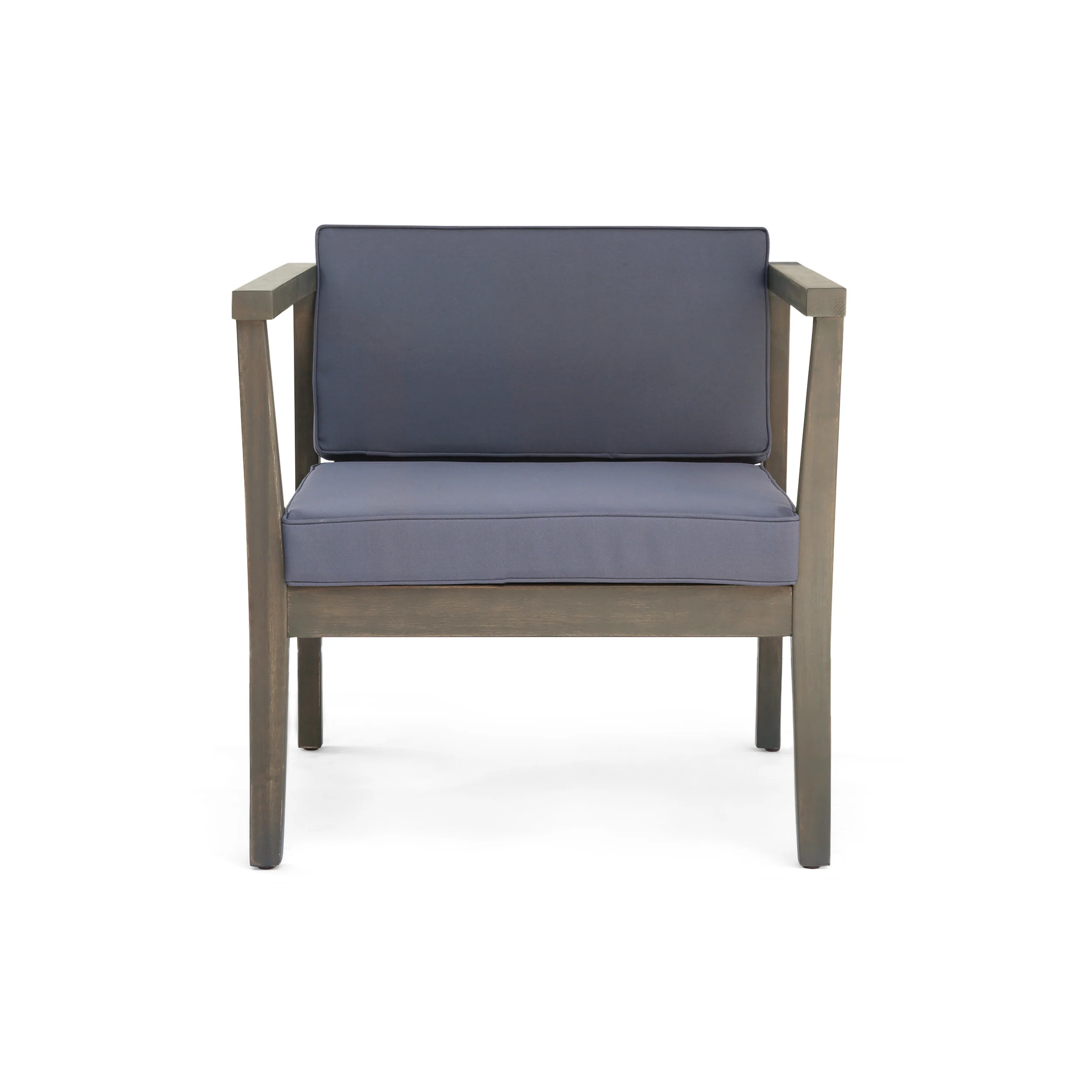Maddox Outdoor 4-Seater Acacia Wood Chat Set with Coffee Table - furnishings