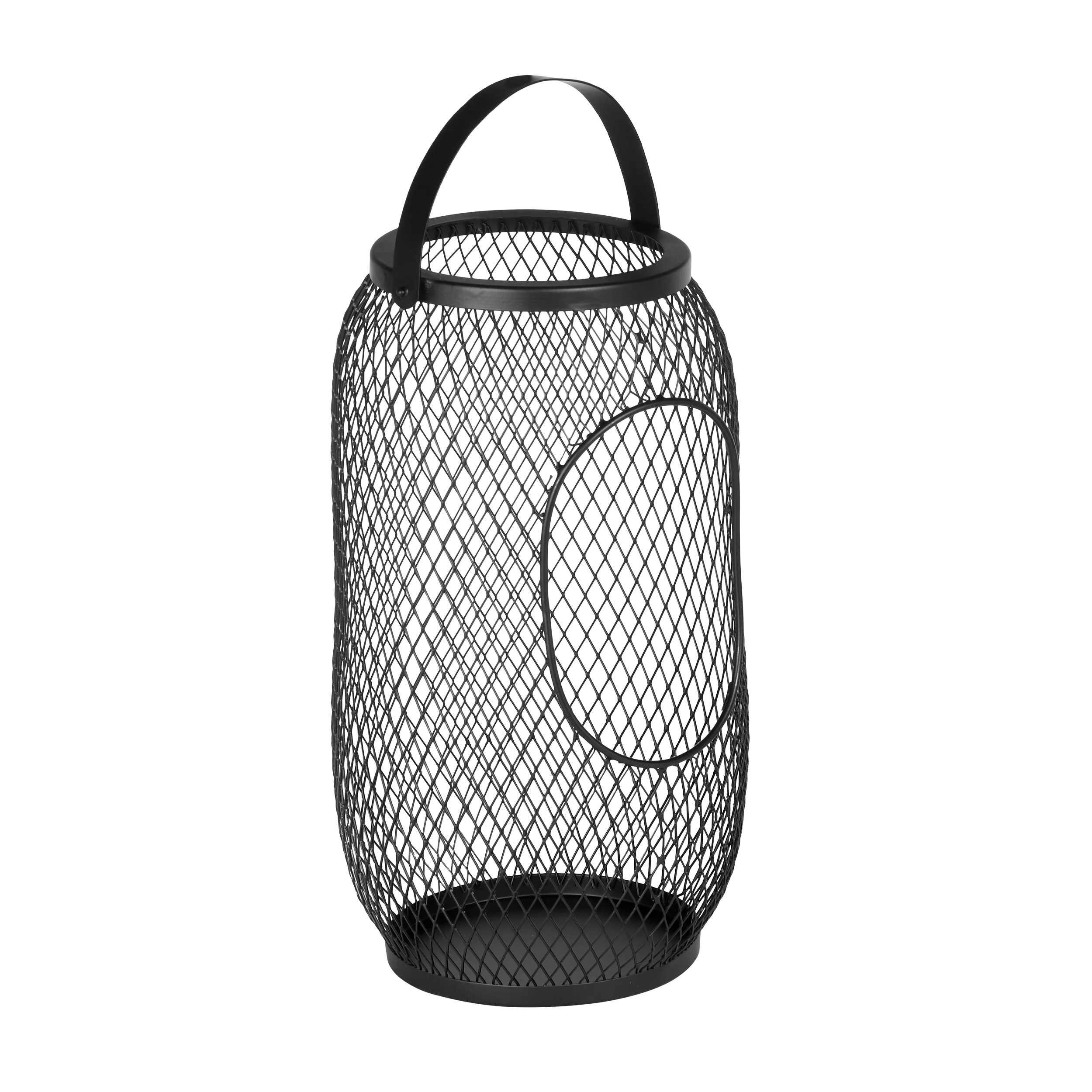 Randlett Handmade Iron Lantern Tea Light Candle Holder, Black - furnishings
