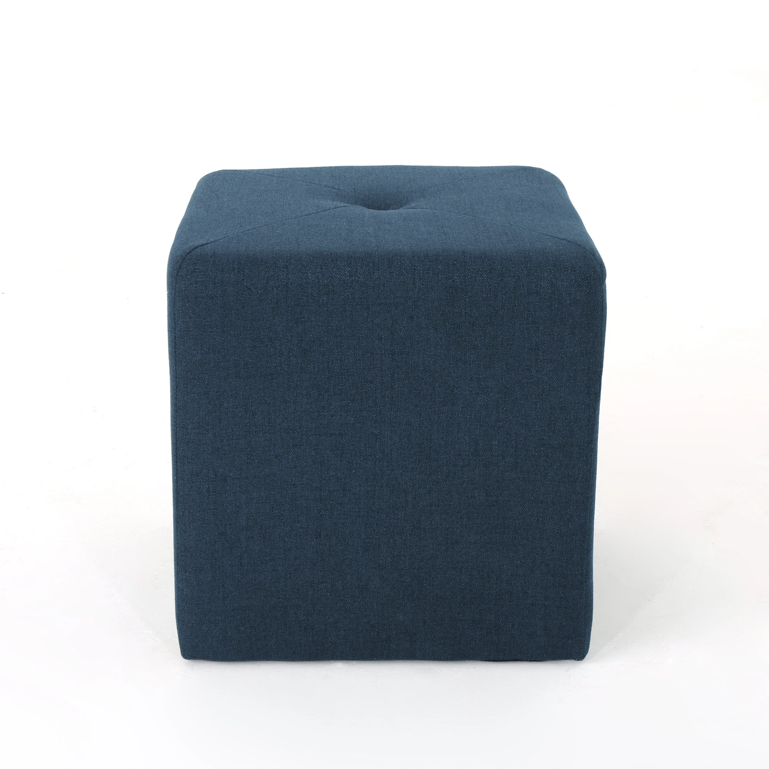 Pantini Modern Button Tufted Club Fabric Upholstered Ottoman - furnishings