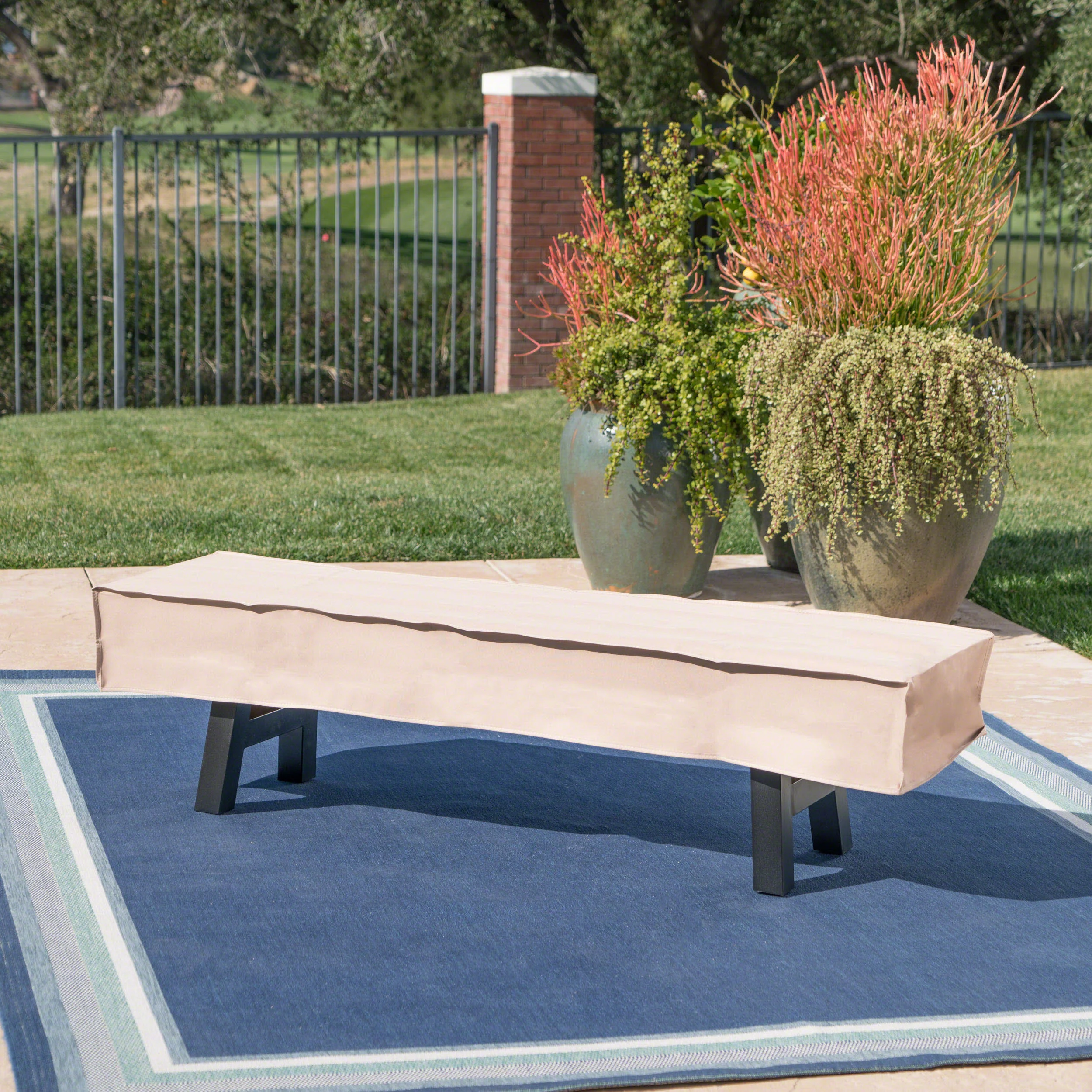 Blanche Outdoor 7 Piece Wicker Dining Set with Concrete Table - furnishings