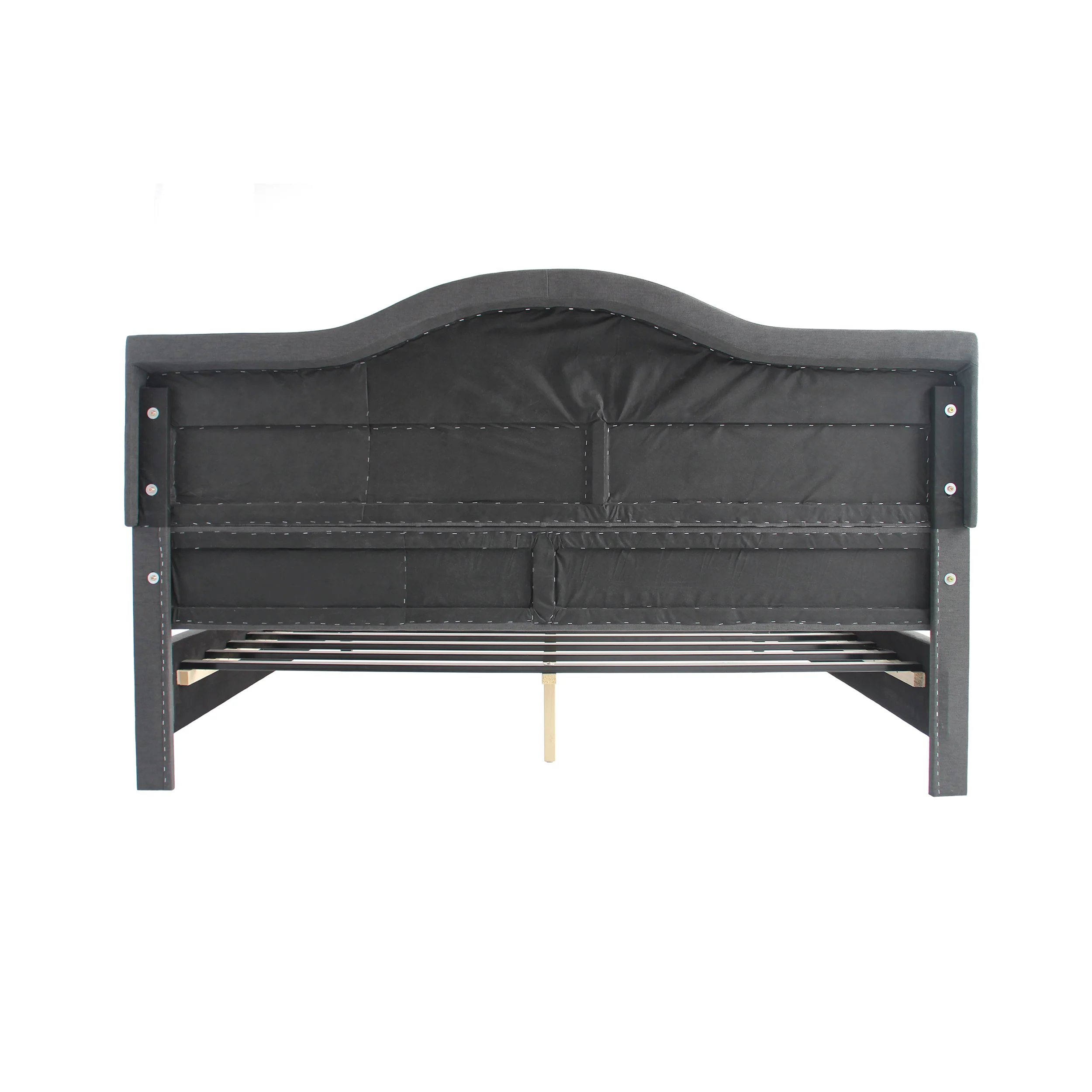 Dante Contemporary Upholstered Bed Set with Nailhead Trim - furnishings