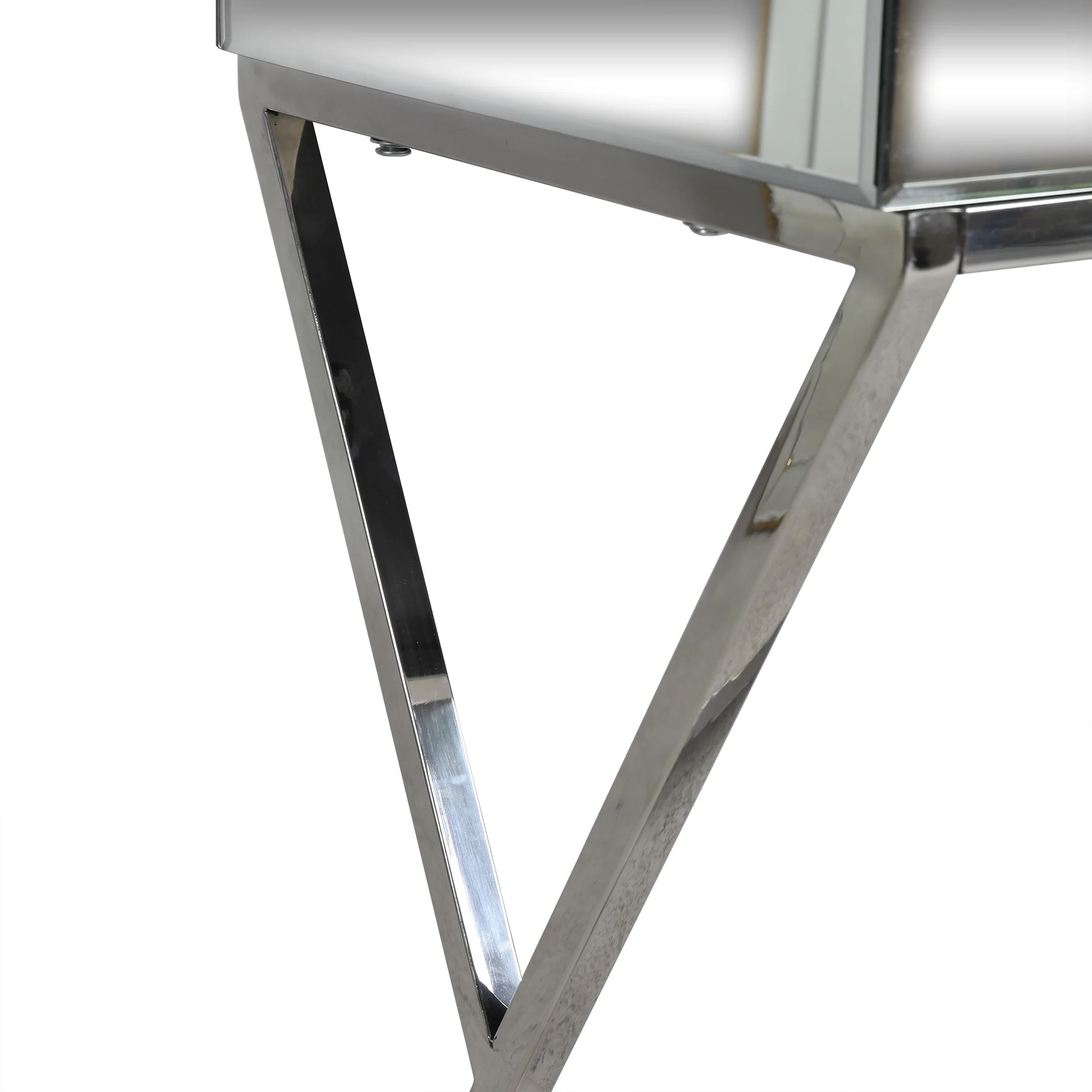 Modesta Modern Glam Console Table with Mirror Tabletop - furnishings
