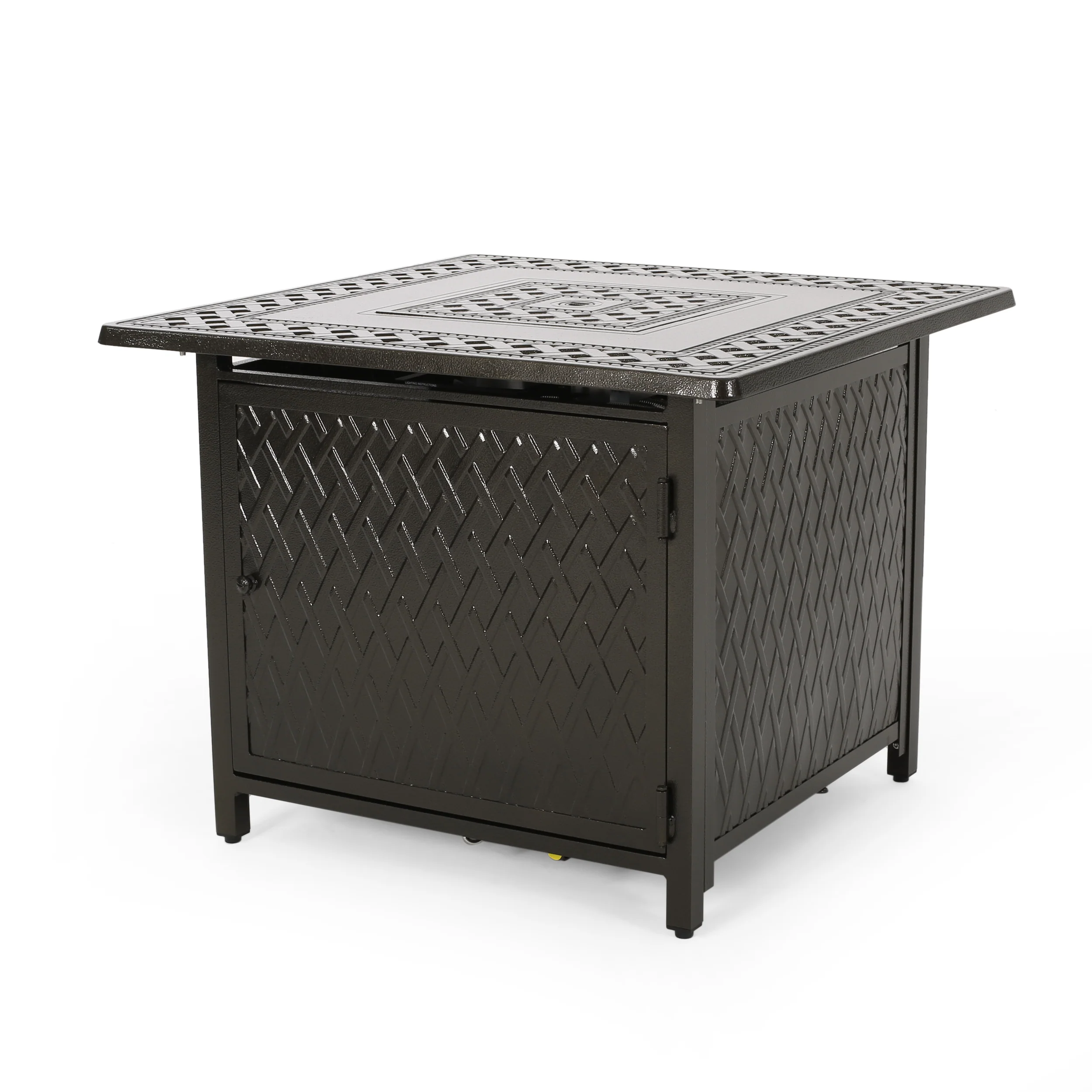 Dimitris Square Aluminum Propane Fire Pit - furnishings