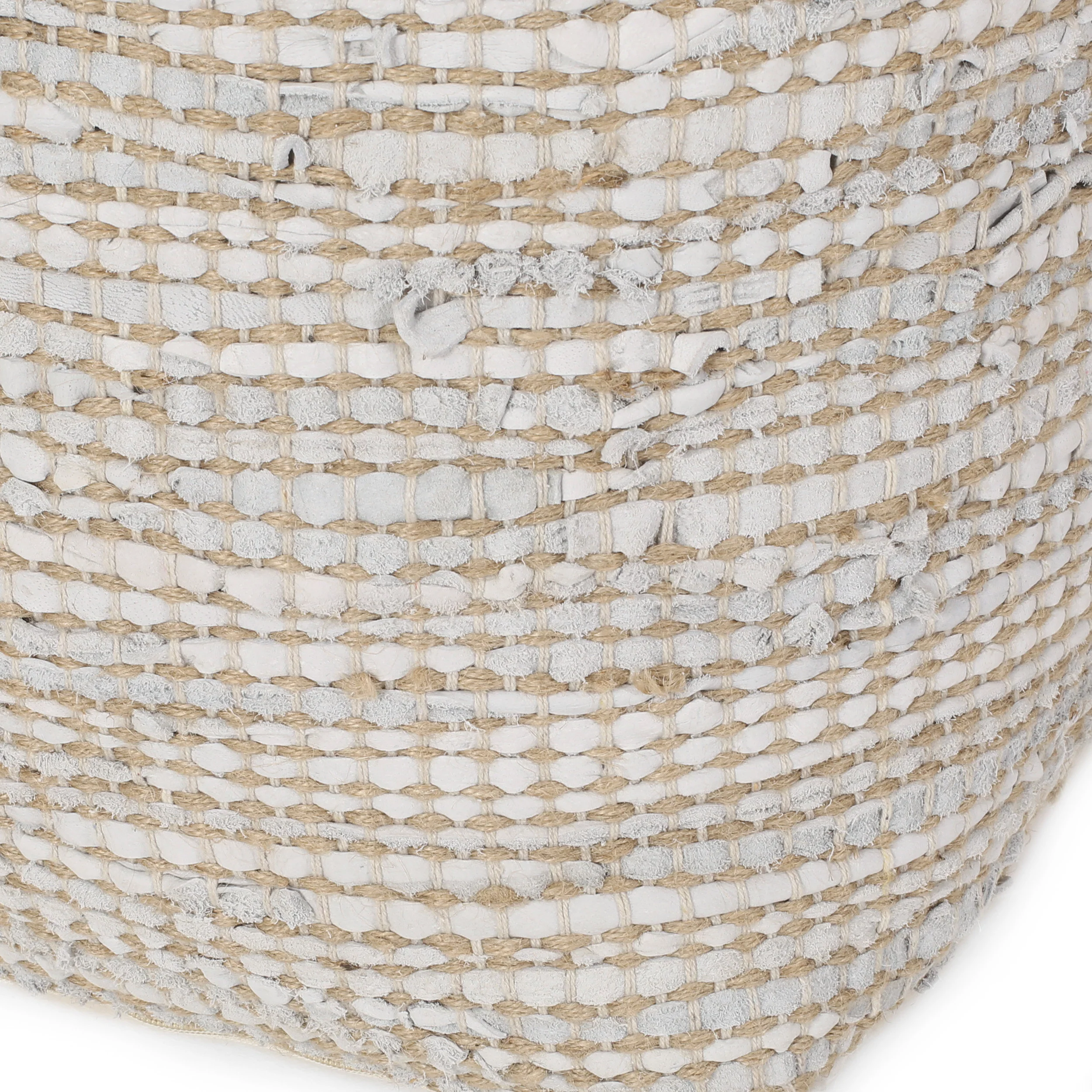 Glencoe Boho Handcrafted Fabric Cube Pouf - furnishings