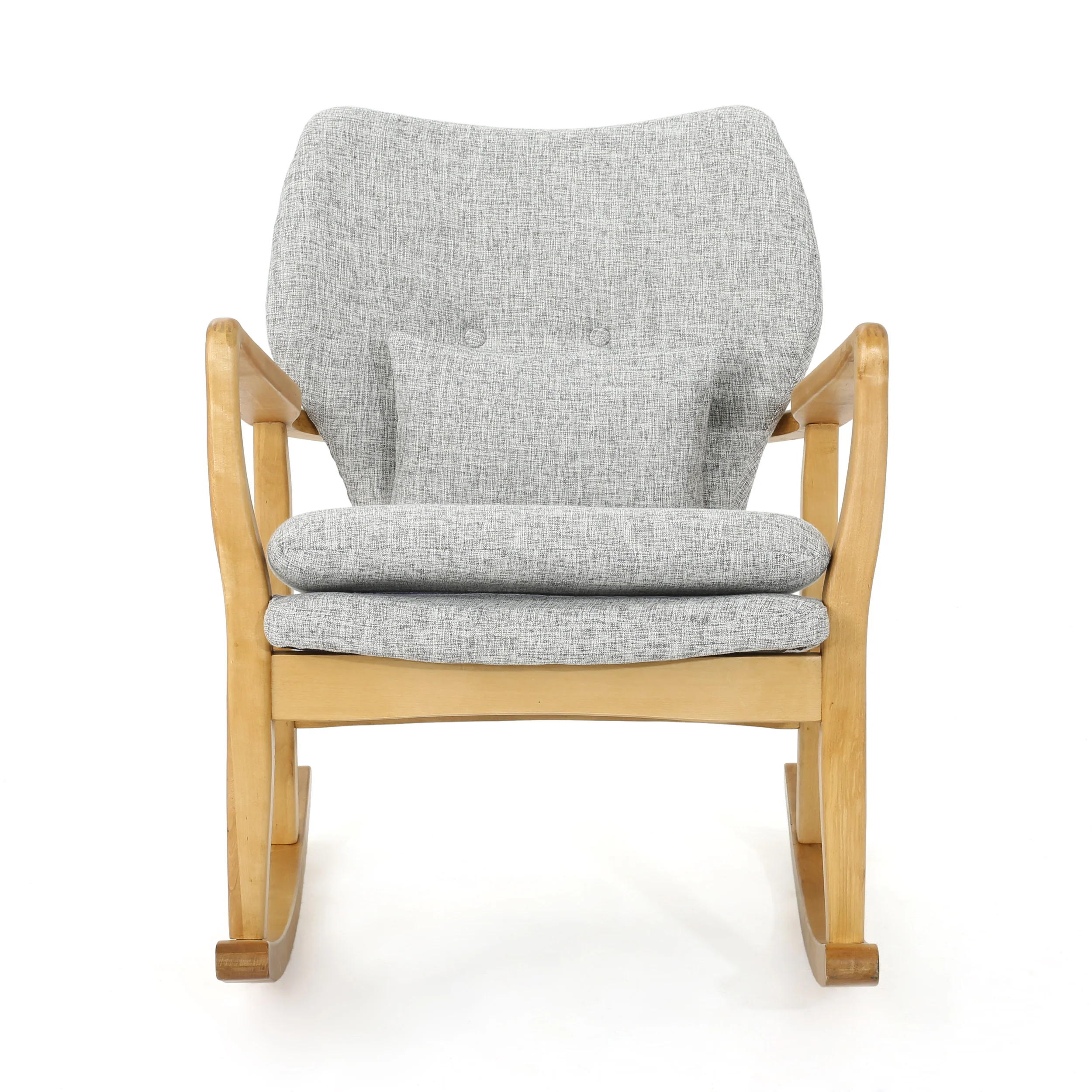Balen Mid Century Modern Fabric Rocking Chair - furnishings