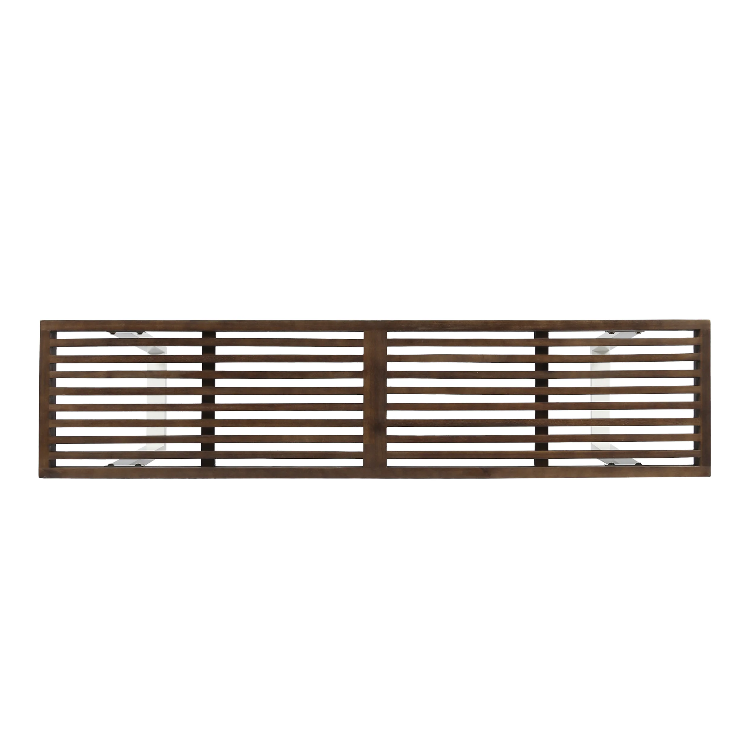 Joa Patio Dining Bench, Acacia Wood with Iron Legs, Modern, Contemporary - furnishings
