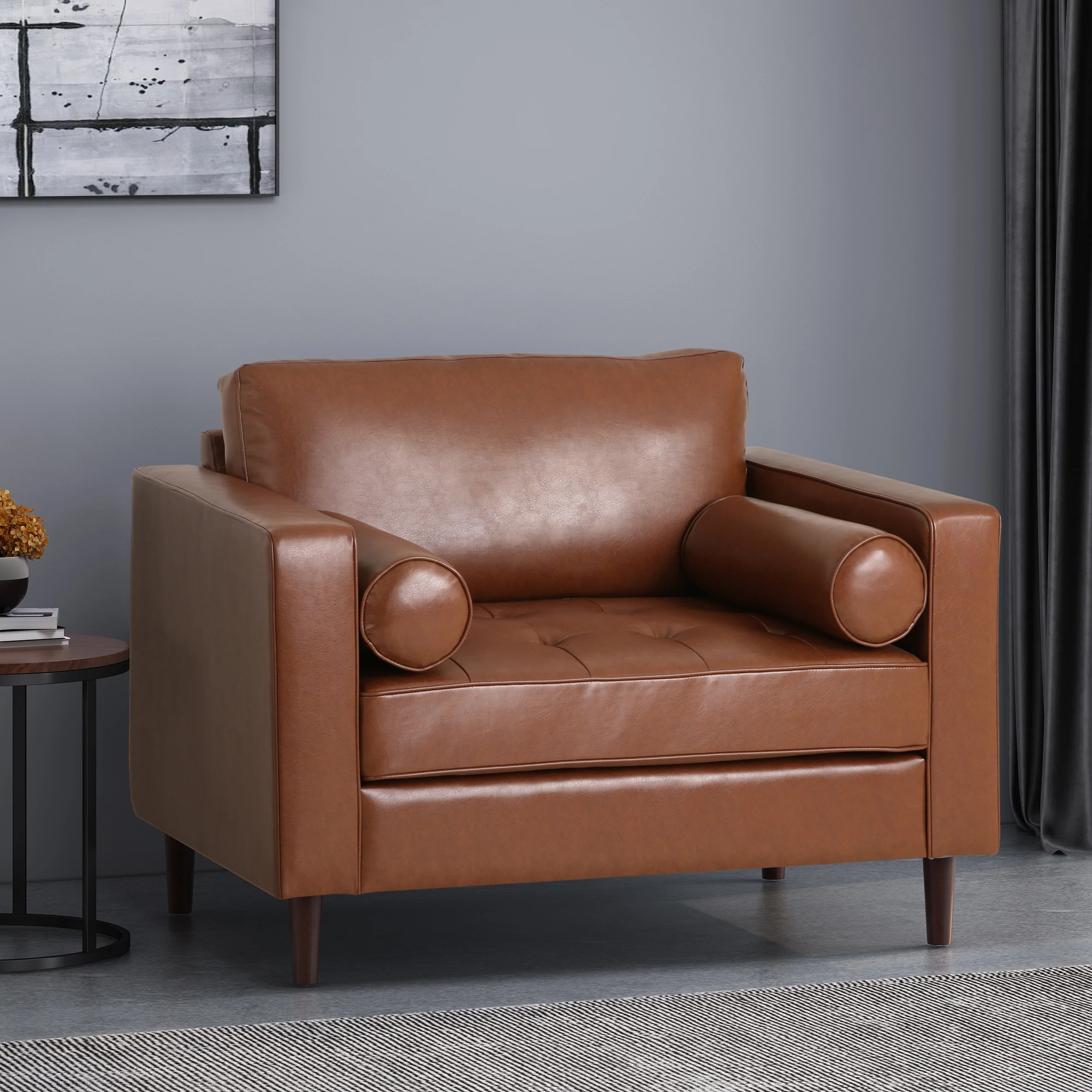 Vernon Contemporary Tufted Club Chair - furnishings
