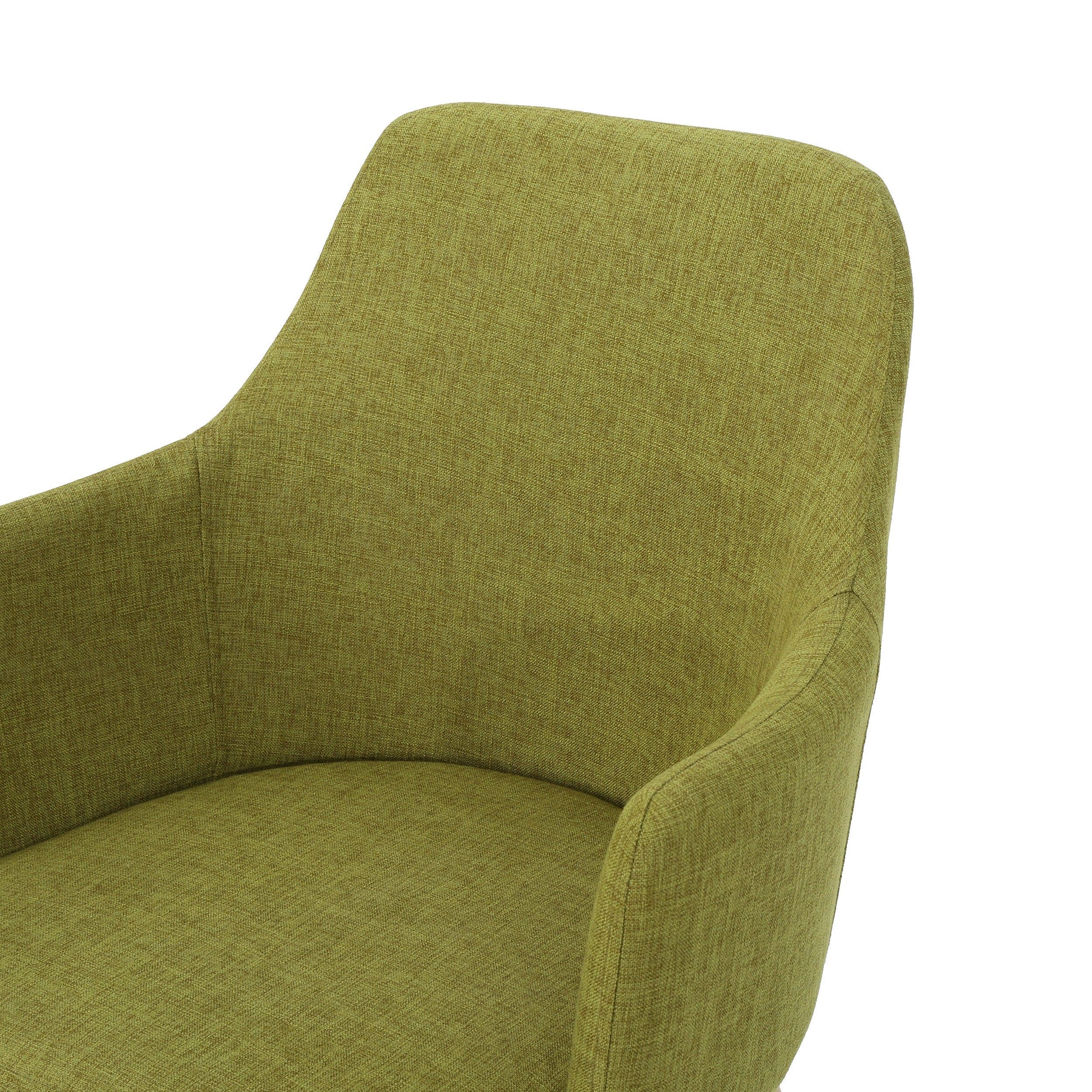Serra Mid Century Fabric Dining Chair with Wood Finished Metal Legs (Set of 2) - furnishings