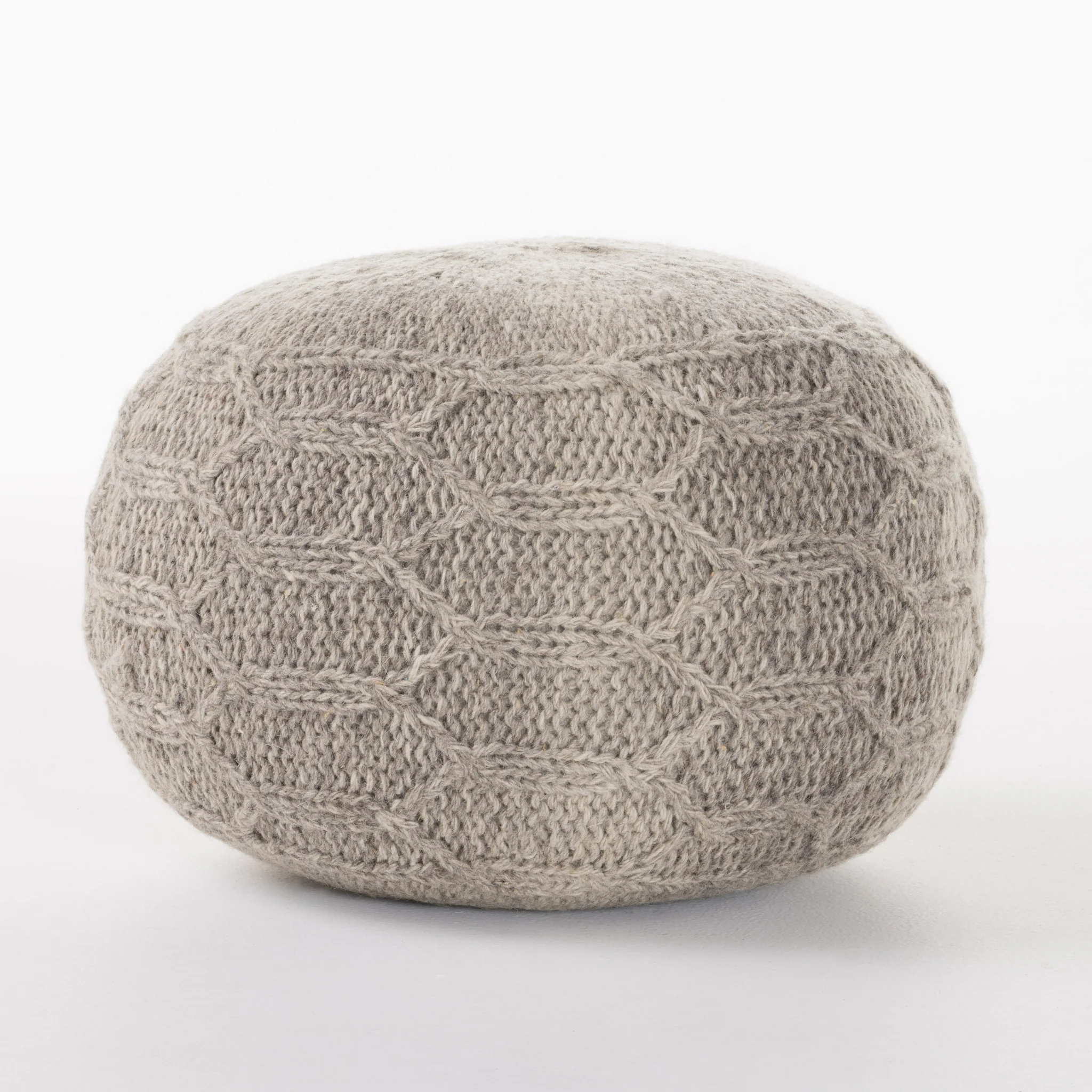 Magnolia Handcrafted Boho Fabric Pouf - furnishings