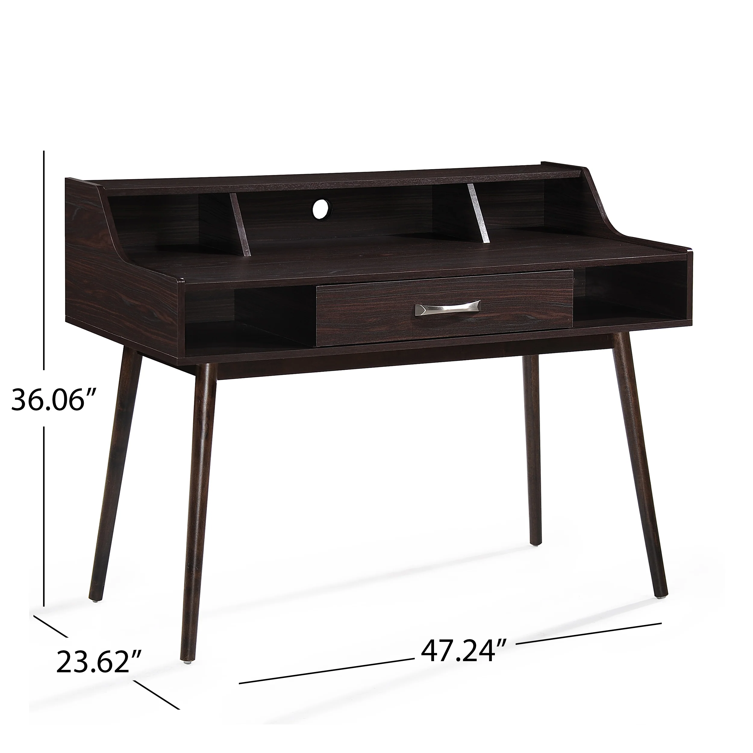 Belinda Mid Century Modern Finished Fiberboard Home Office Desk - furnishings