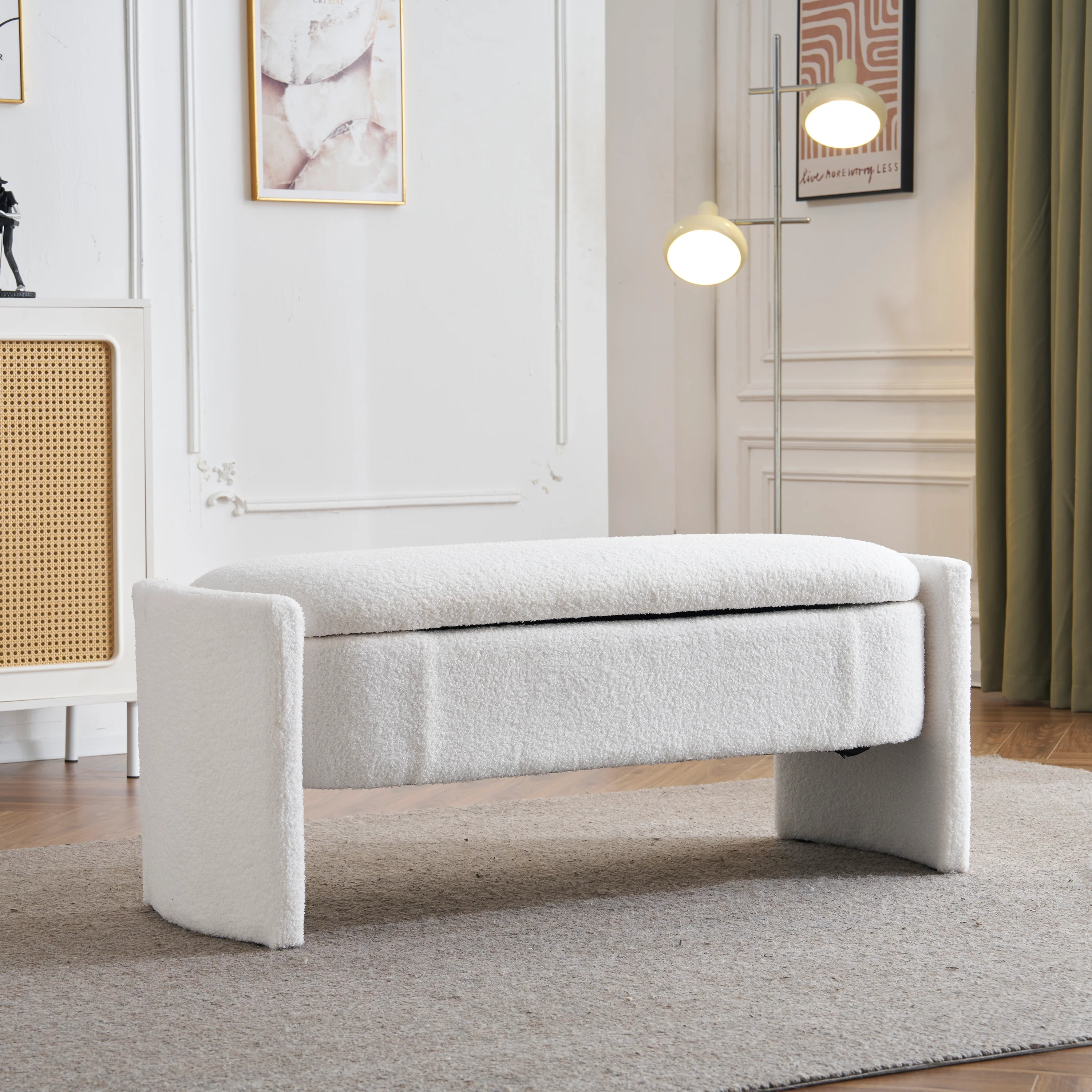 Evelar Modern Fabric Ottoman Bench - furnishings