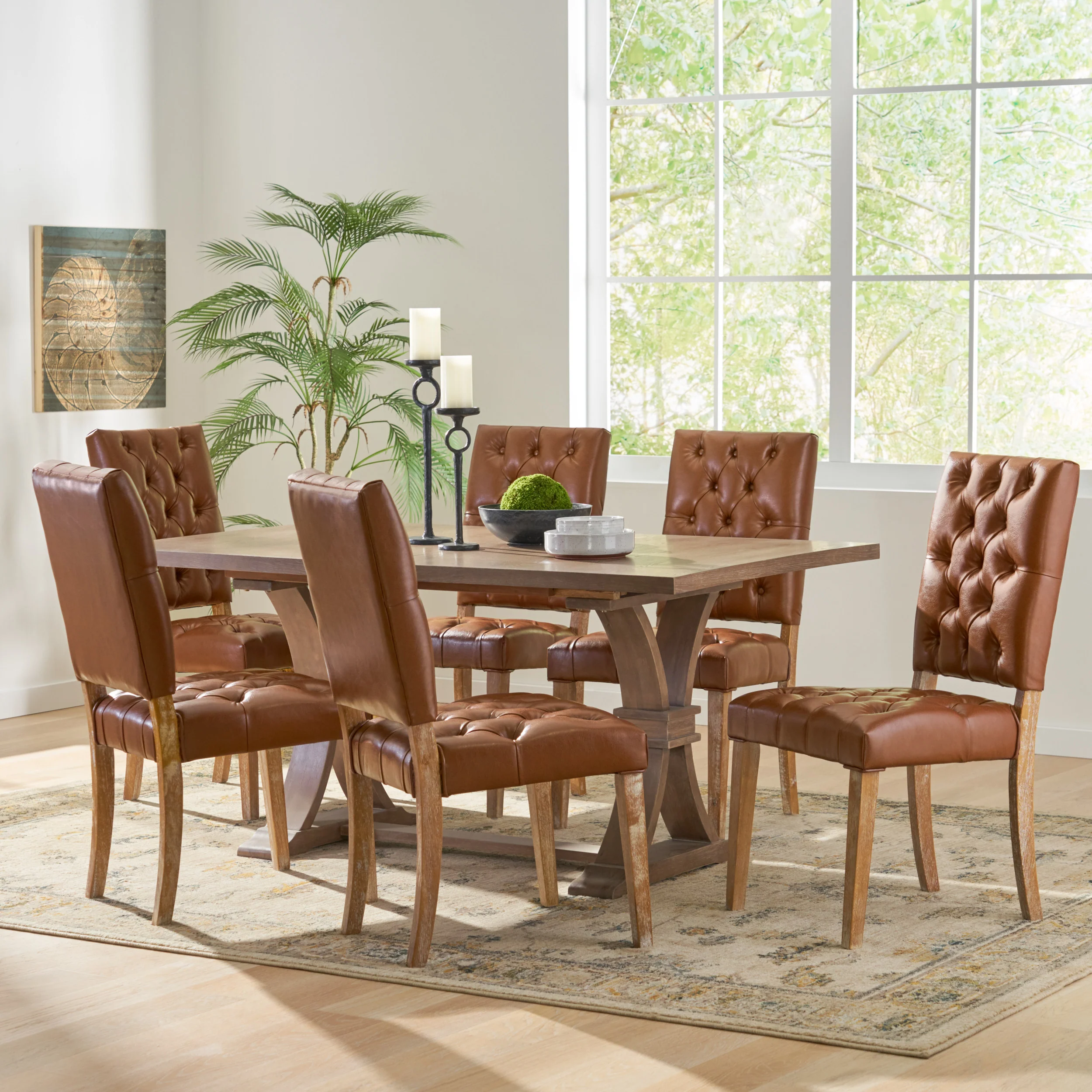 Welby Contemporary Tufted Dining Chairs, Set of 6 - furnishings