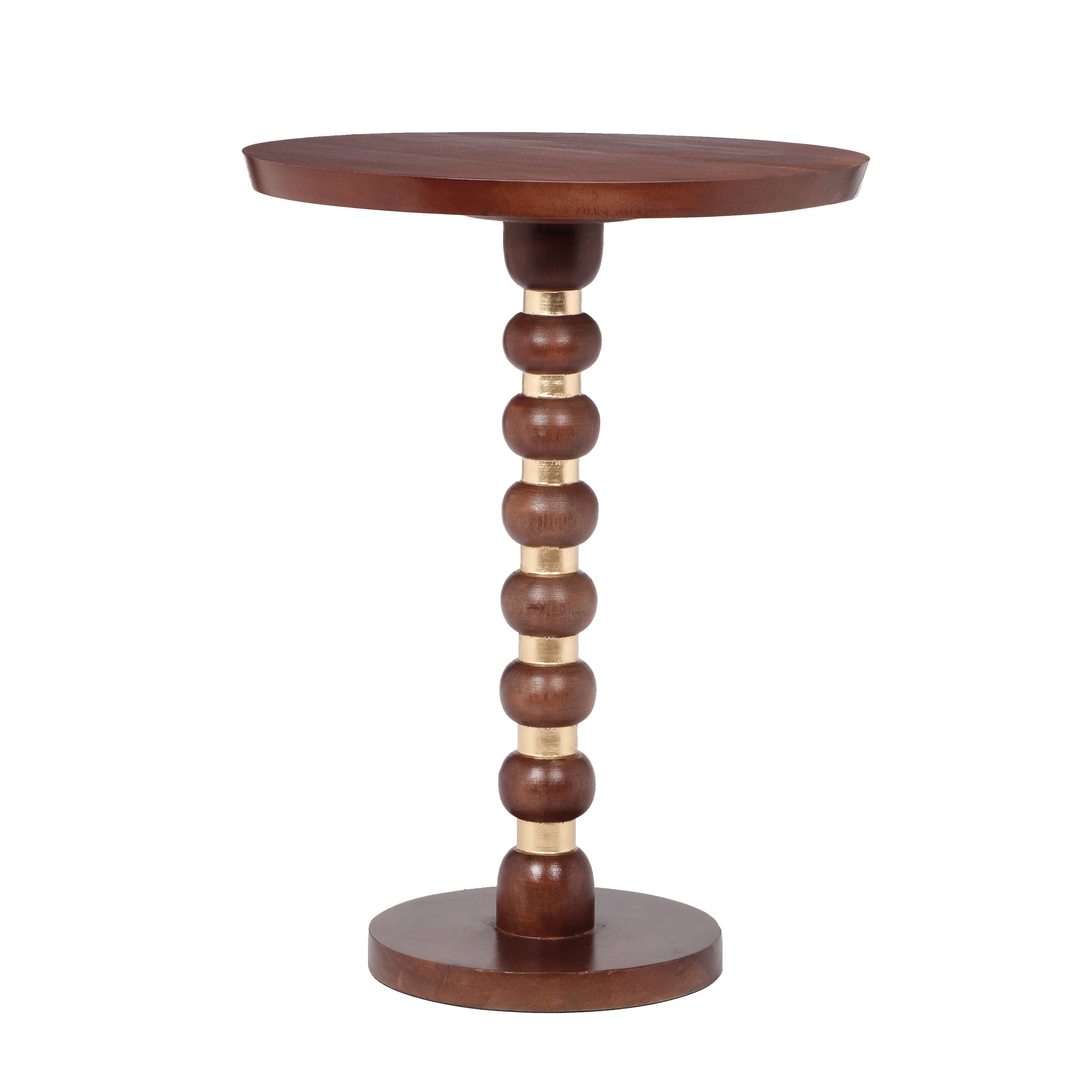 Orablu Modern Round Mango Wood End Table - furnishings