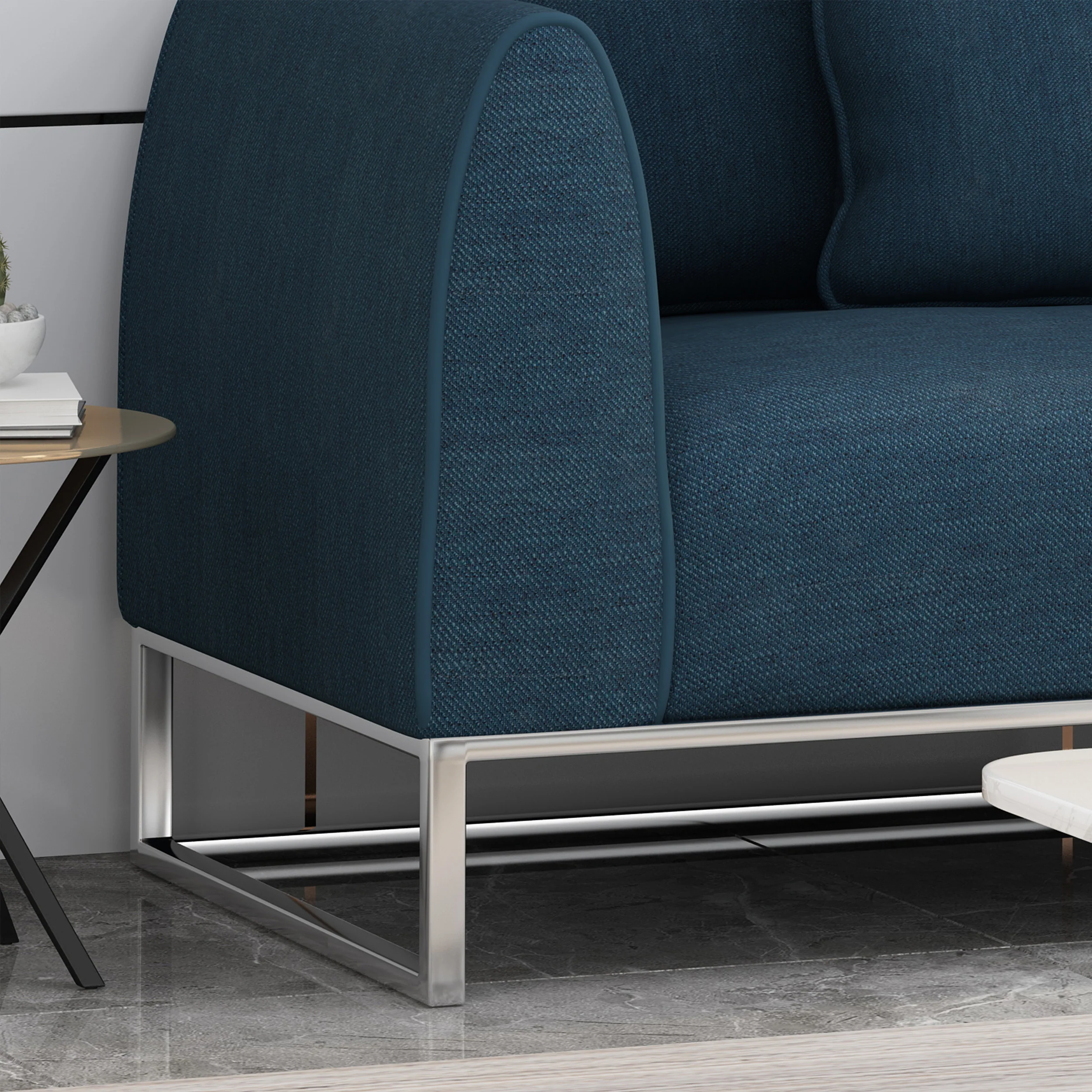 Kastle Modern Fabric 3 Seater Sofa - furnishings