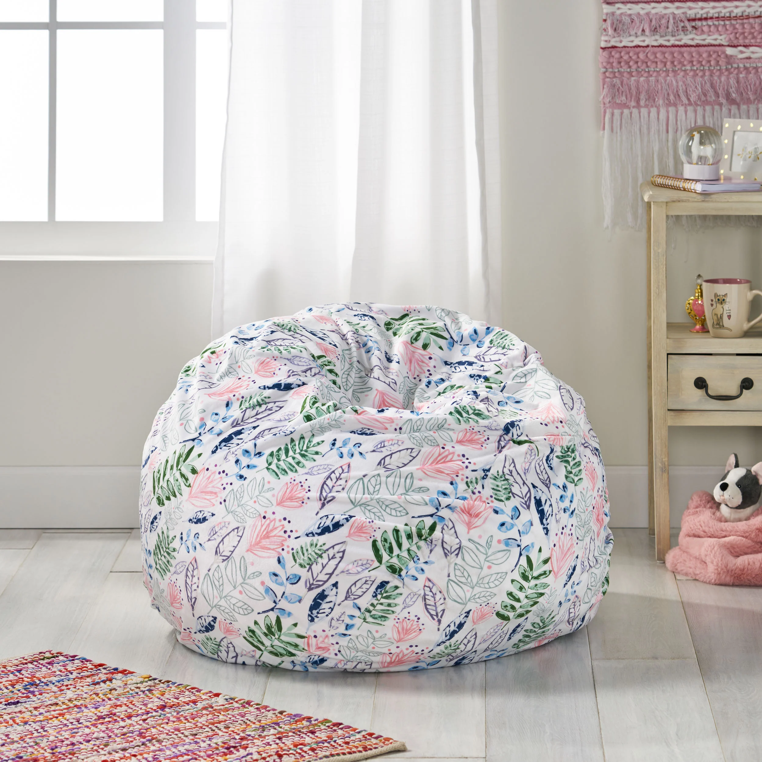 Evi Modern 3 Foot Fabric Bean Bag - furnishings