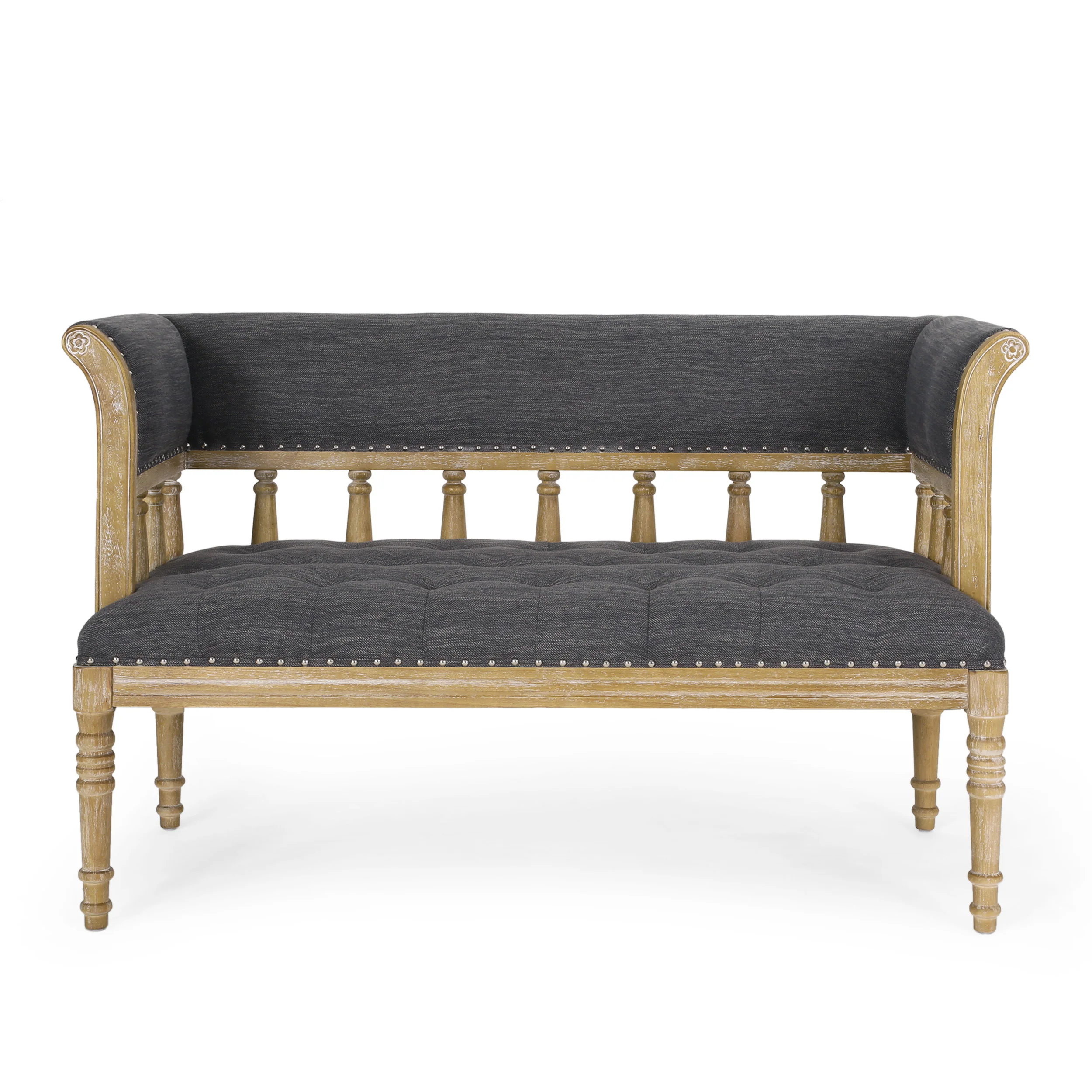 Niemi Traditional Upholstered Tufted Loveseat - furnishings