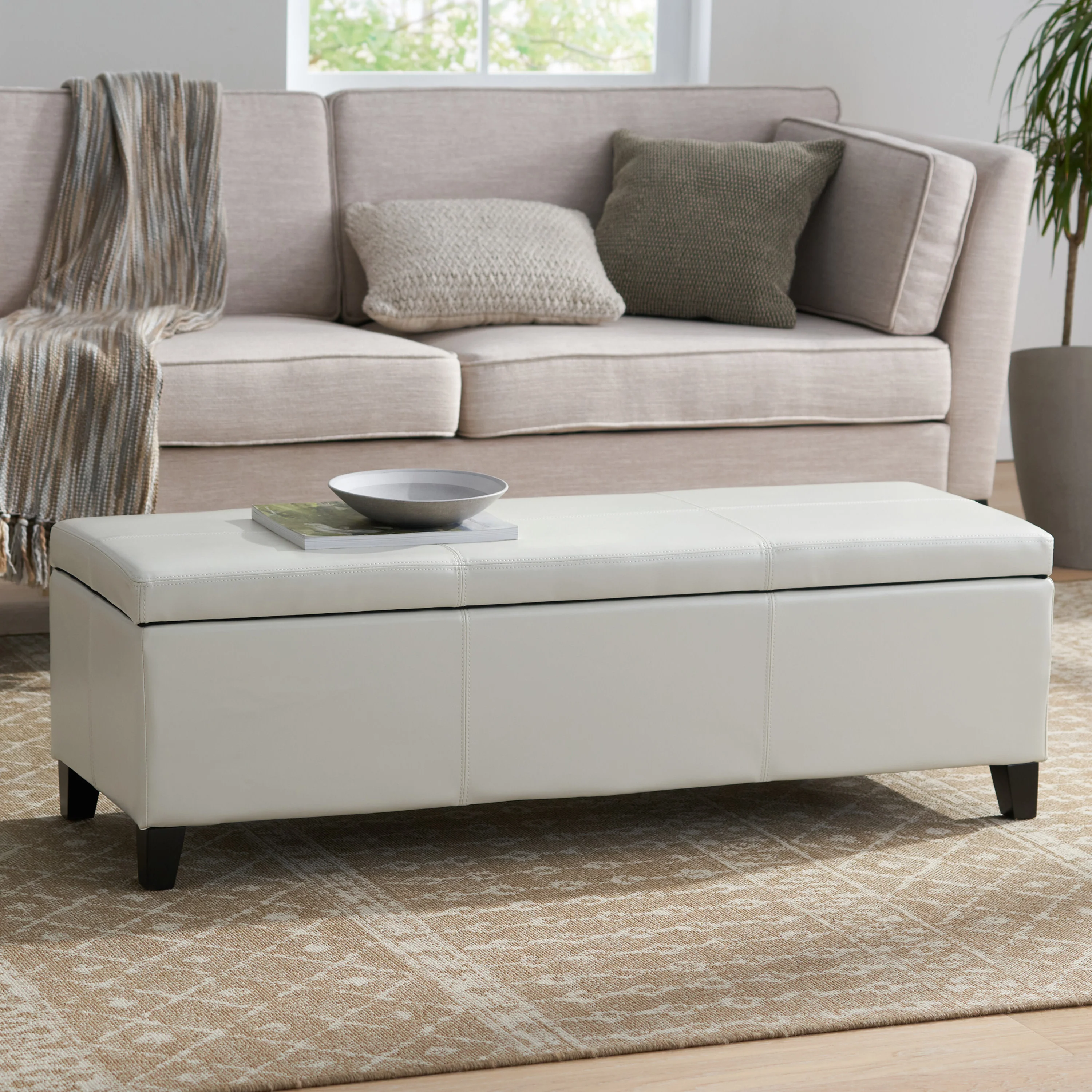 Rupert Upholstered Storage Ottoman Bench - furnishings